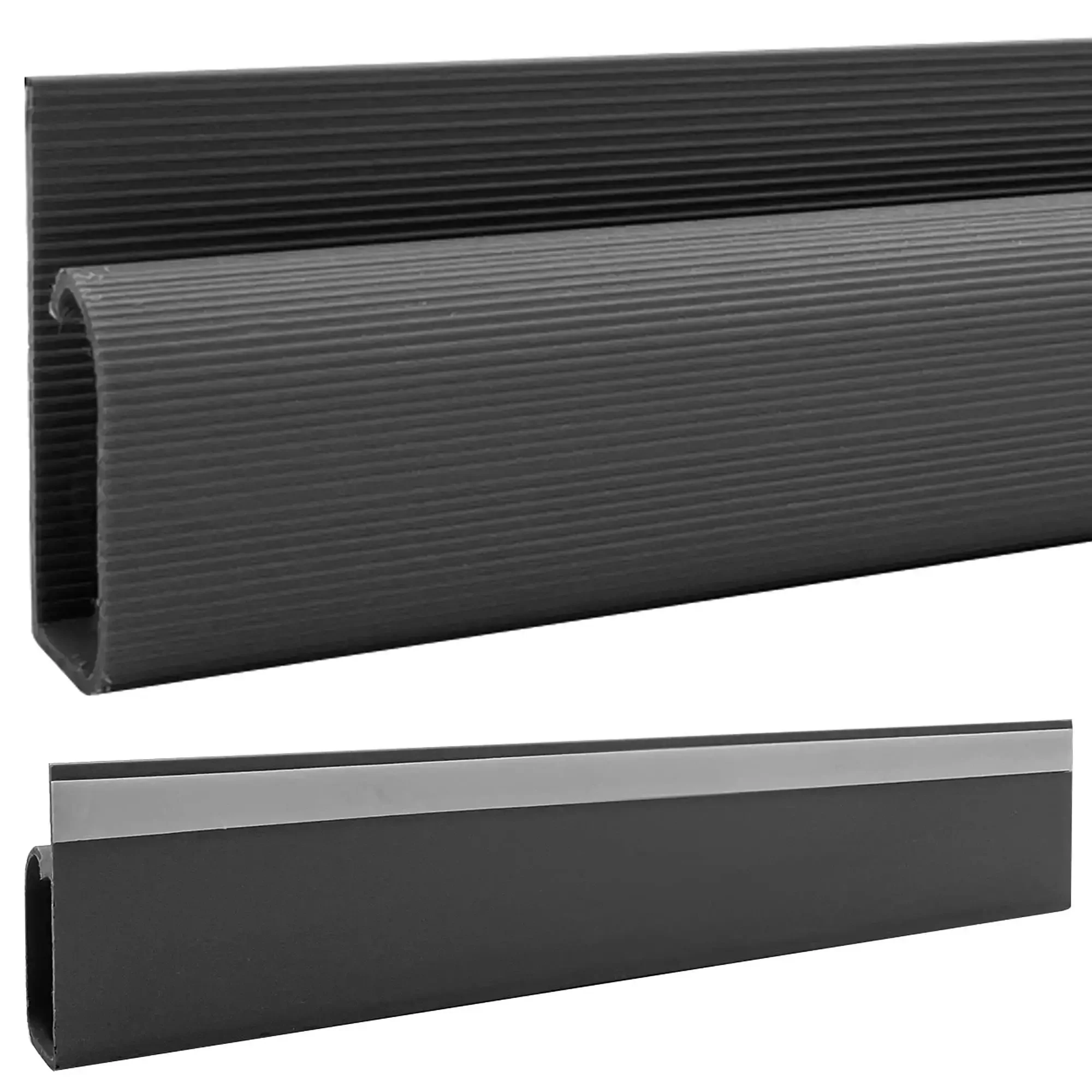 J Channel Cable Raceway With Self Adhesive Backing For Desk, Computer, Gaming And Entertainment Setups, 46 Inch Long Black Cord Organizer To Hide Wires, Manage Cables And Create A Clean, Tidy Workspace