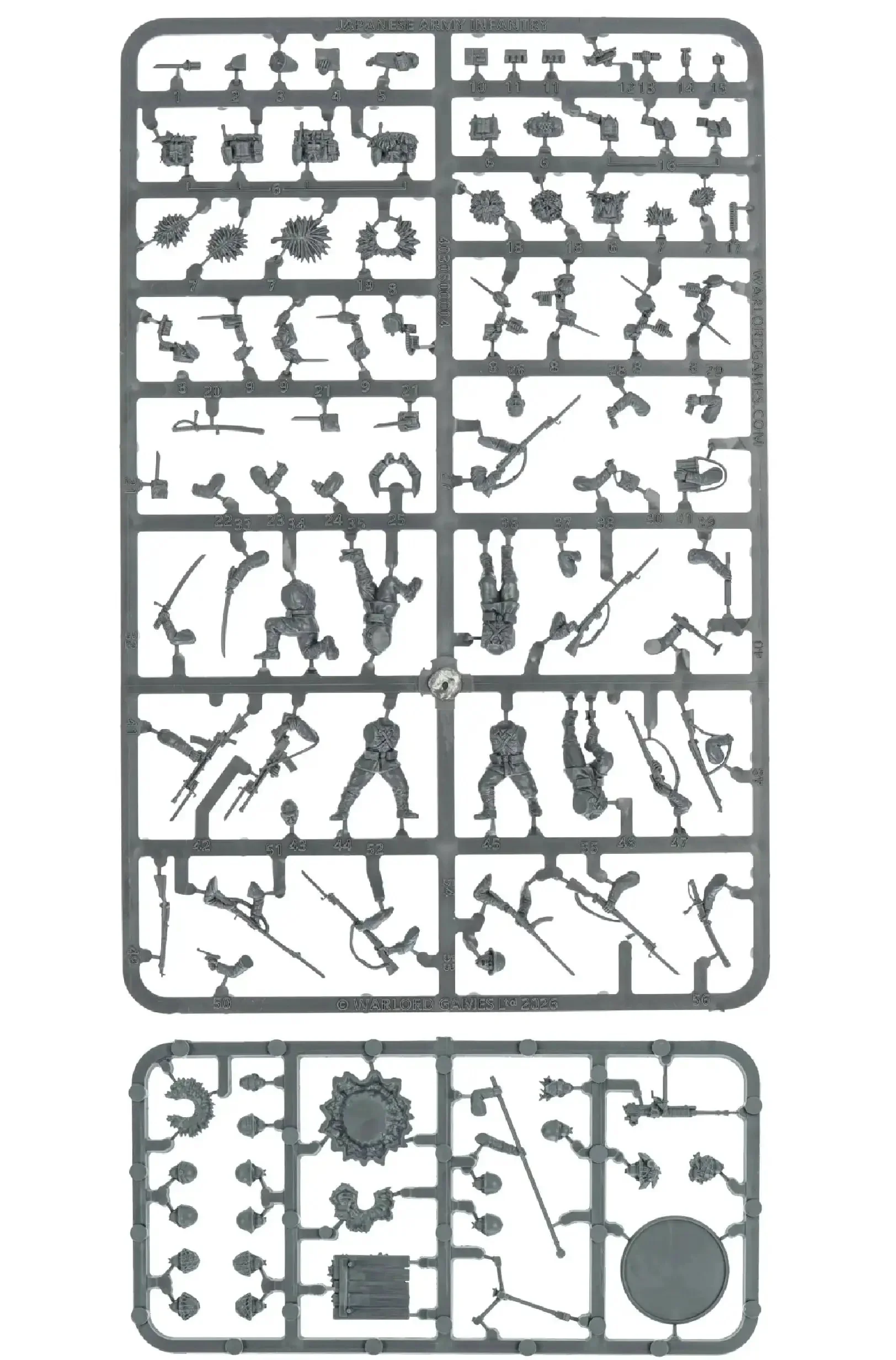 Japanese Army Infantry Platoon 28mm Plastic Miniatures For Bolt Action War Gaming World War II Tabletop Figures Including Type 99 Rifles Type 99 Light Machine Guns Type 89 Knee Mortars Lunge Mines Swords Type 92 Machine Gun 30 Japanese Infantry Figures - Image 3