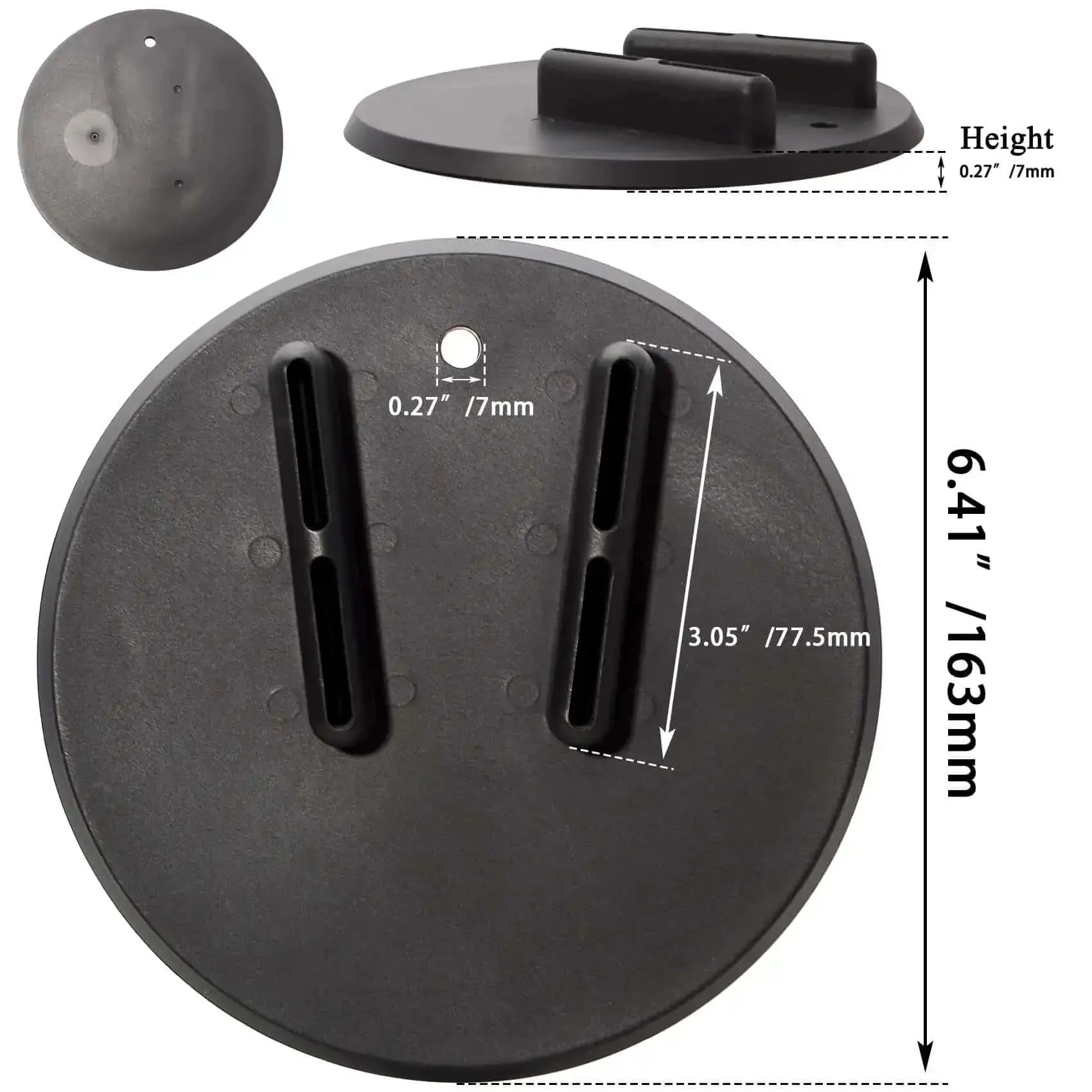 Jiffy Stand Coaster Kickstand Pad For Harley Motorcycles With Side Stand Prevent Sinking On Dirt Grass And Asphalt Fits Touring Sportster Dyna Softail FXR FXD FL Pan America LiveWire Black - Image 3