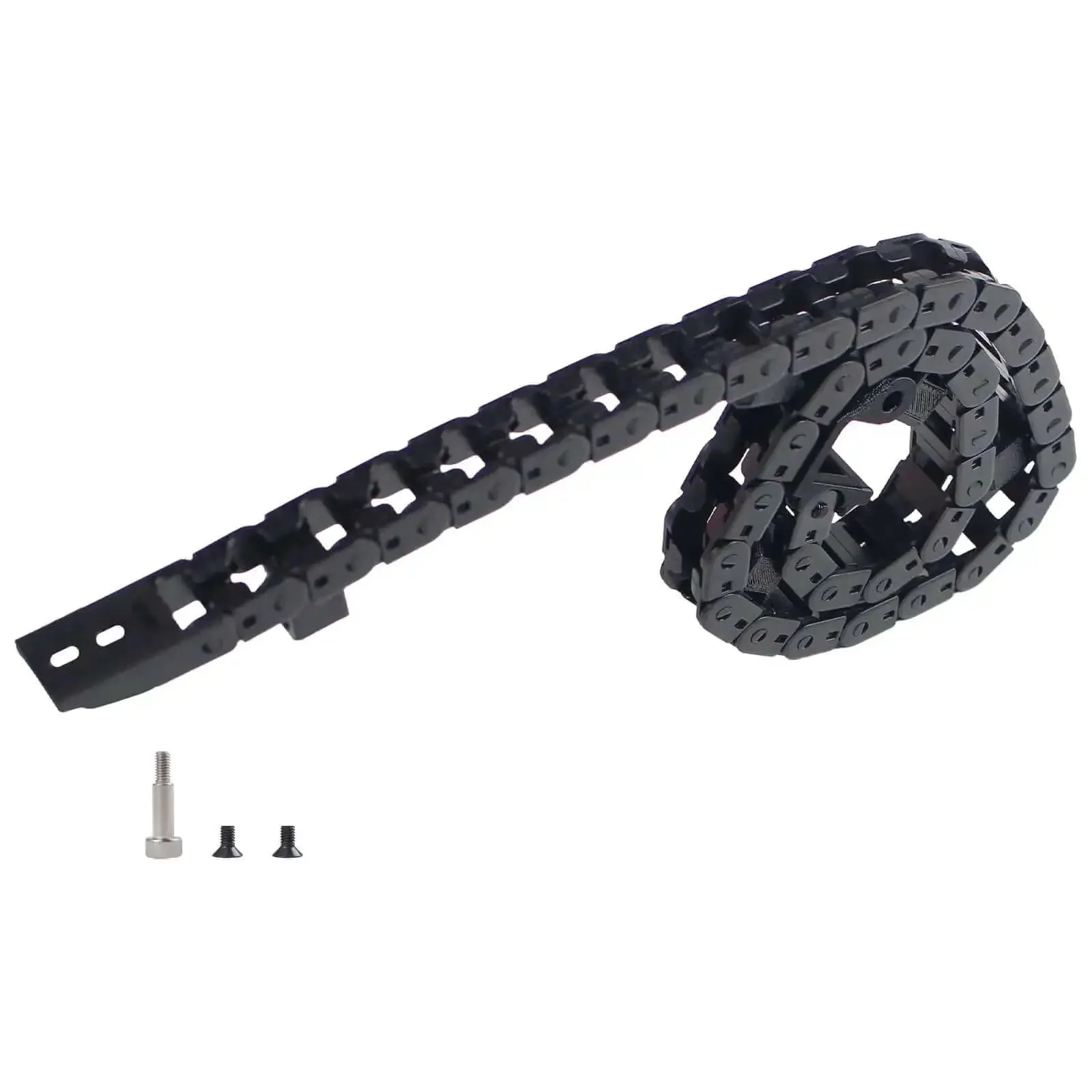 K1 Max Drag Chain Cable Carrier For 3D Printer Upgrades Black Flat Cable Chain Open Type For Clean Cable Management Compact Small Wire Run Durable And Precise Total Length 20.4 Inches