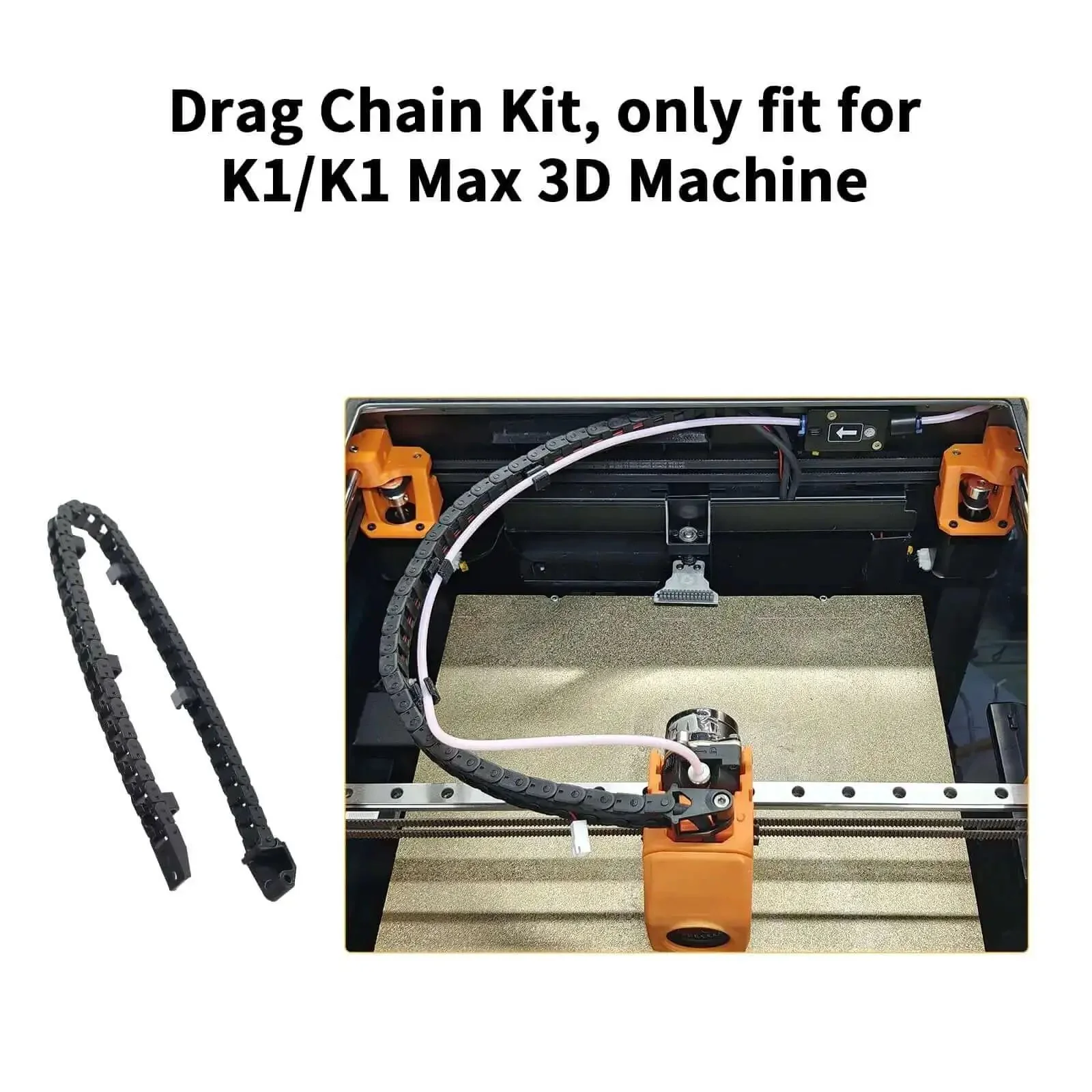 K1 Max Drag Chain Cable Carrier For 3D Printer Upgrades Black Flat Cable Chain Open Type For Clean Cable Management Compact Small Wire Run Durable And Precise Total Length 20.4 Inches - Image 6