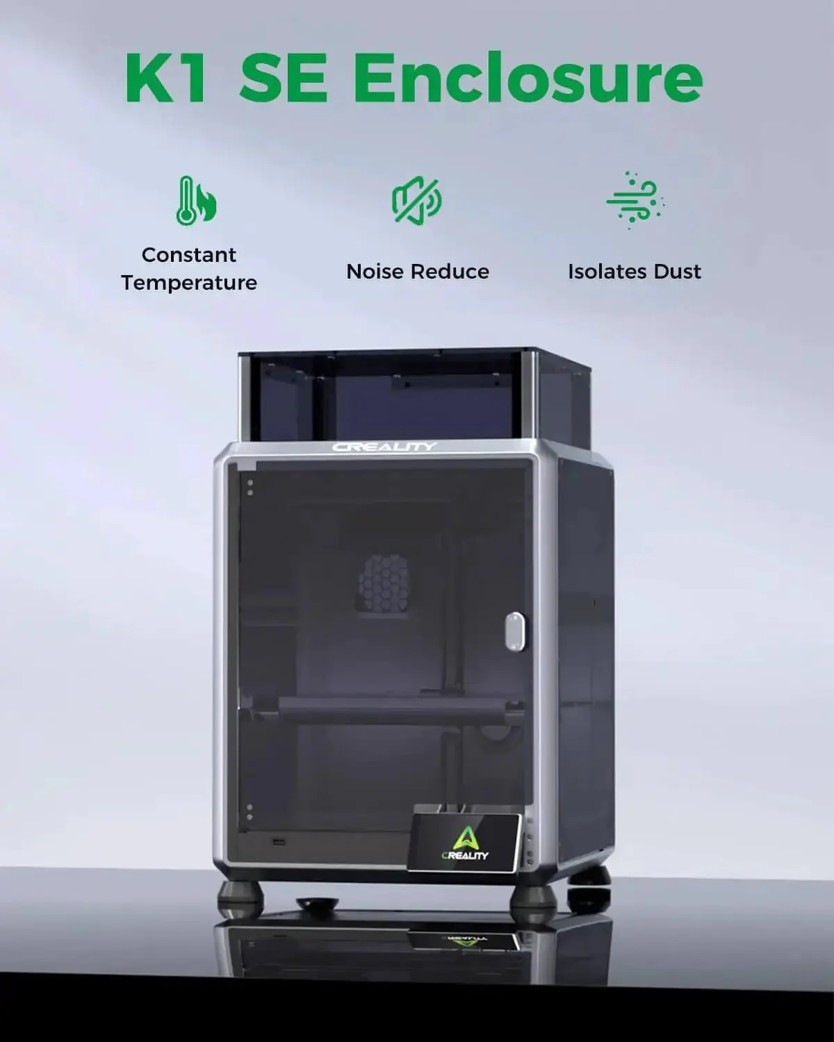 K1 SE And K2 SE 3D Printer Enclosure With Transparent Black Cover, Keeps Temperature Steady, Low Noise Operation, Dustproof Shield, Easy Plug And Play Setup, Protective Tent For K1 SE And K2 SE - Image 7