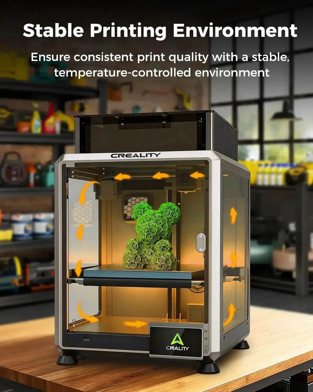 K1 SE Enclosure Pro Grade 360 Degree View With Constant Temperature For 3D Printing, Dustproof And Noise Reduction, Optimizes Printing Environment, Fits K1 SE And K2 SE Printers - Image 7