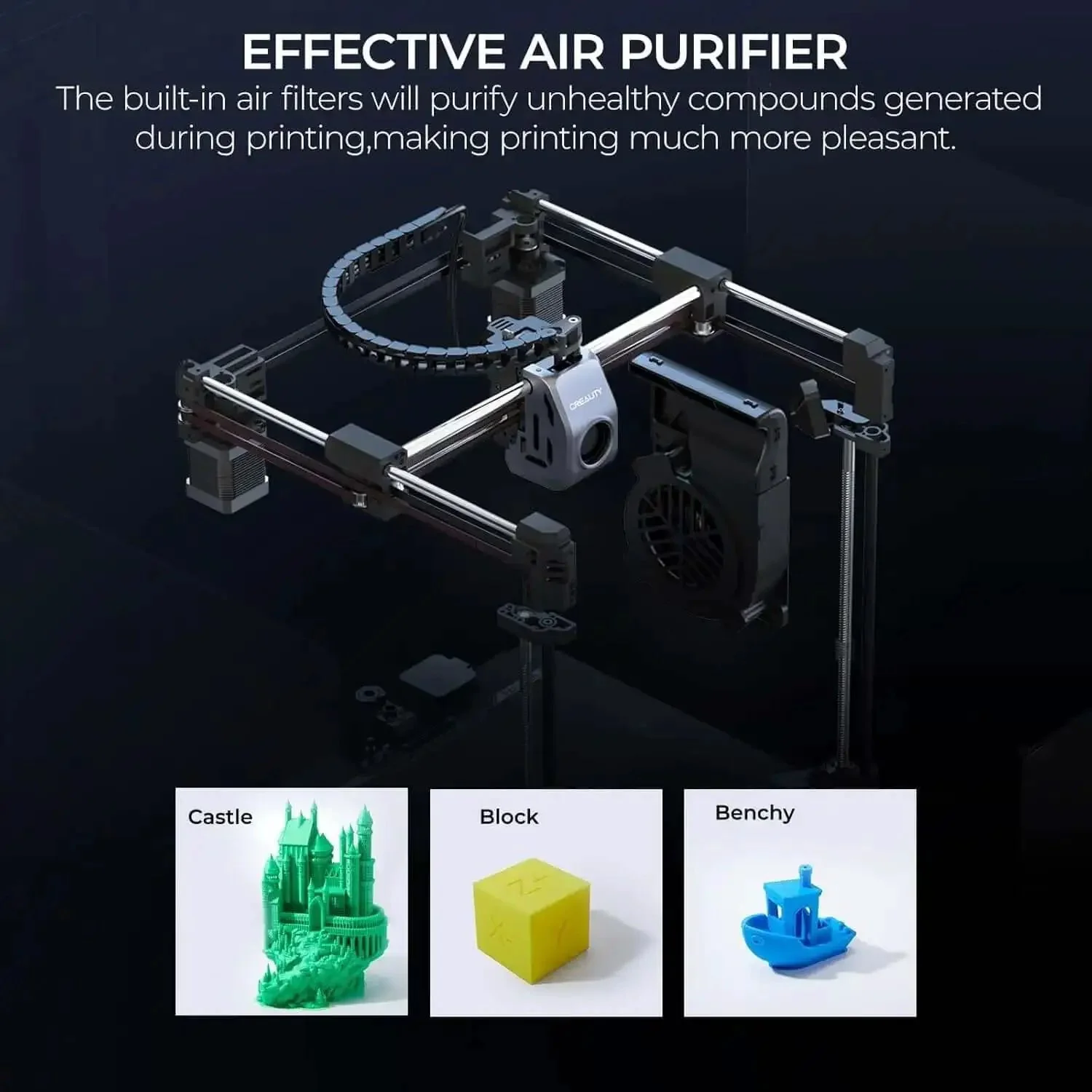 K1C 3D Printer Crazy Fast CoreXY System With 600 Millimeters Per Second Print Speed And 20000 Millimeters Per Second Squared Acceleration, Clog Free Direct Extruder, 300C Printing Capability, Carbon Fiber Filament Ready, Auto Leveling And AI Camera - Image 3