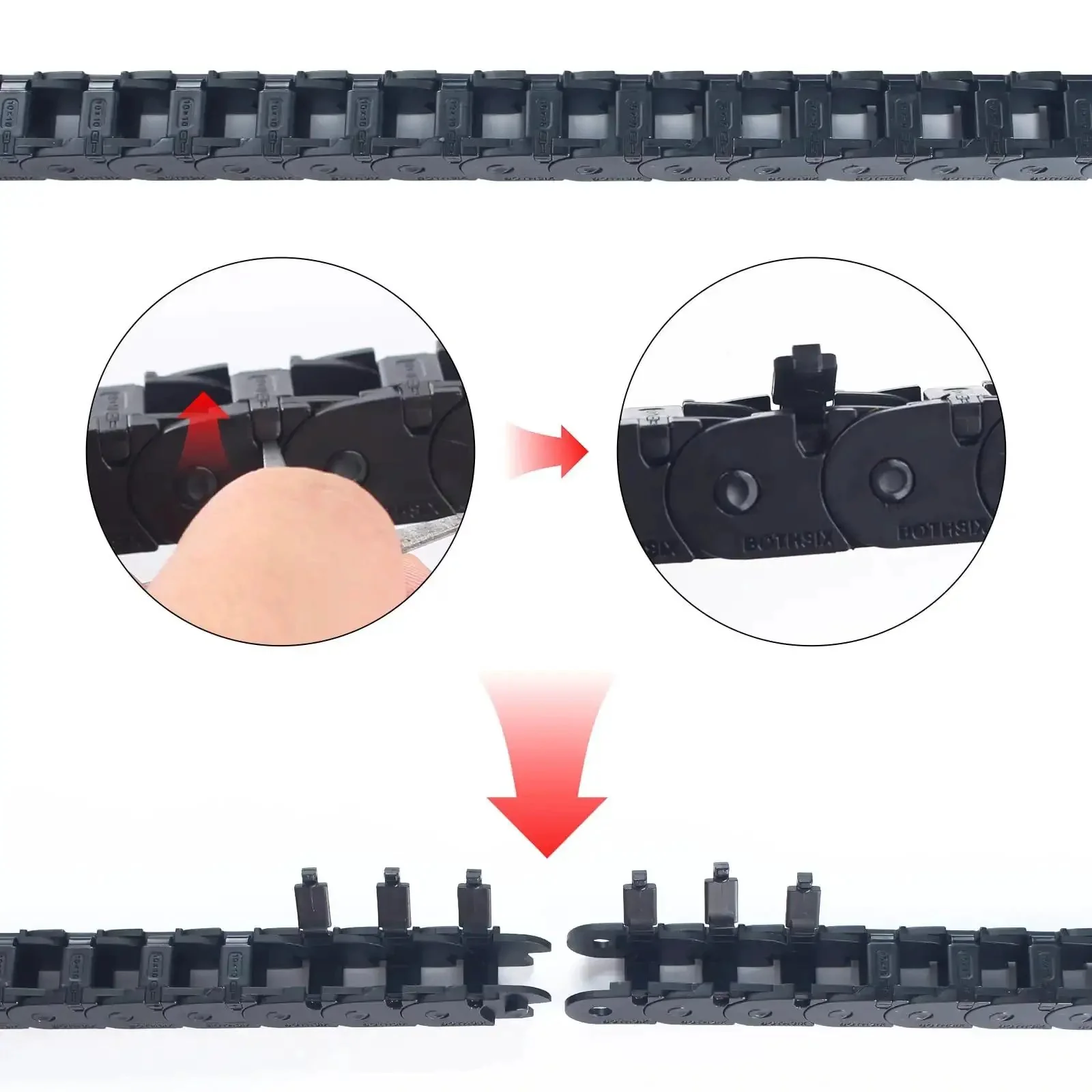K2 Plus Cable Drag Chain Replacement Open For Hot End Extruder Direct Drop In Easy Install Must Have Backup Accessory For 3D Printers Specifically Designed For K2 Plus And Not Compatible With Other FDM Models - Image 6