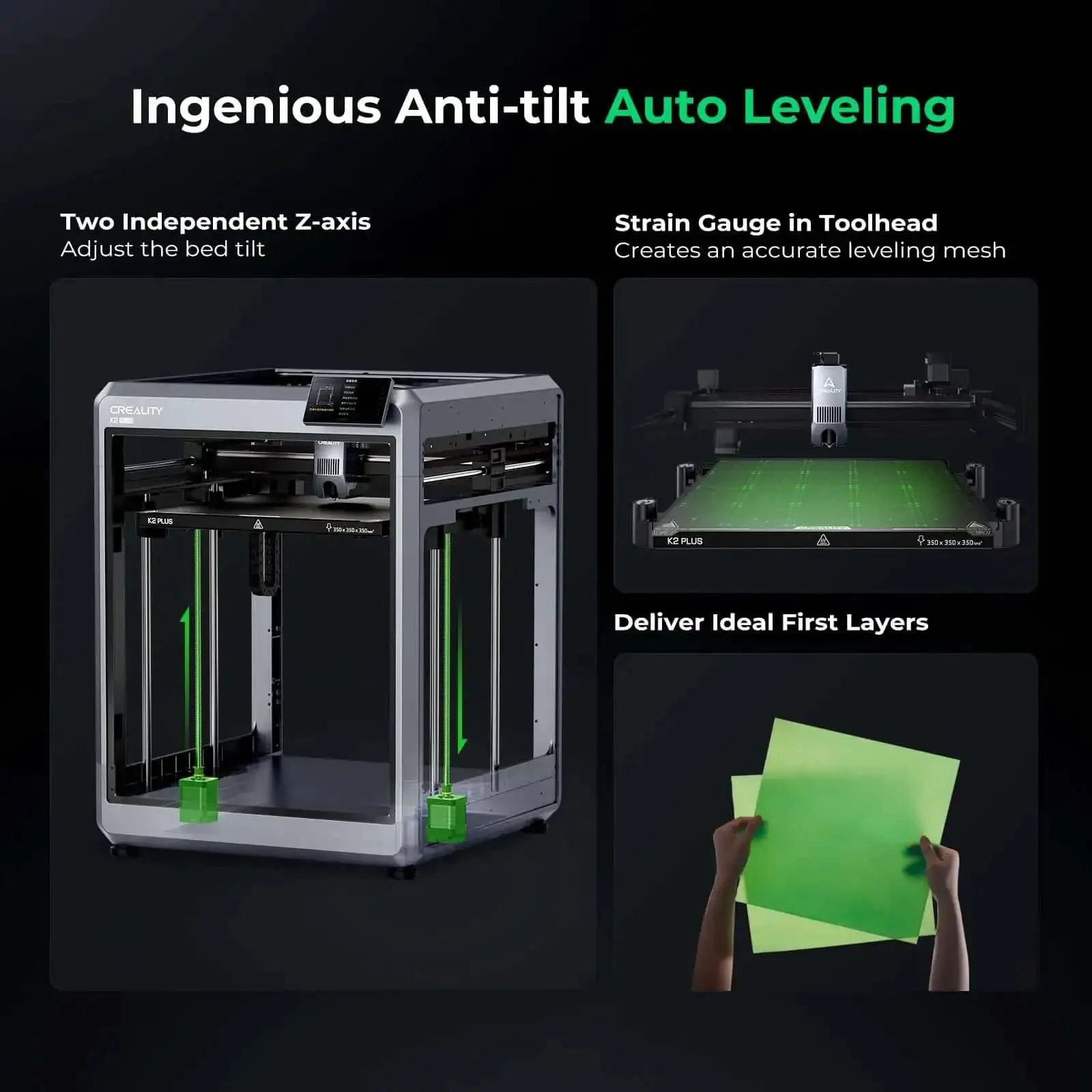 K2 Plus Combo 3D Printer With All New CFS Color System For Multi Color Printing Up To 16 Colors, Auto Leveling, Dual Direct Drive Extruders, Ultra Fast 600 Millimeters Per Second, Massive Build Volume 13.78 By 13.78 By 13.78 Inches - Image 3