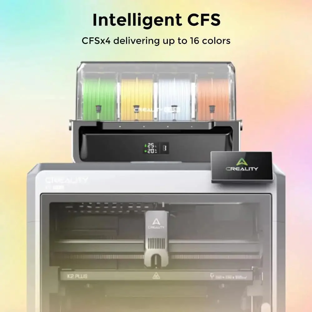 K2 Plus Combo 3D Printer With CFS Multi Color Printing Up To 16 Colors, Lightning Fast 600mm Per Second Speed, Step Servo Motor System, 350C Direct Drive Extruder, 13.78 Inch Cube Build Volume For Big Pro Projects - Image 6