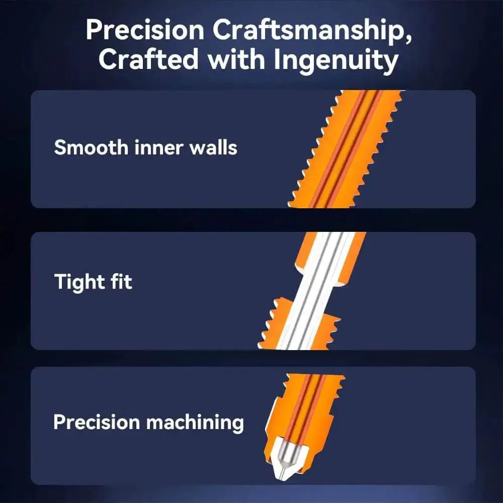 K2 Plus Nozzle Set With Titanium Alloy Copper Alloy Hardened Steel High Flow Unicorn Nozzle For K2 Pro Hi Combo 3D Printer 0.4mm 0.6mm 0.8mm 4 Pack Premium All Metal Quick Swap Design For Reliable High Flow Printing And Layer Consistency - Image 5