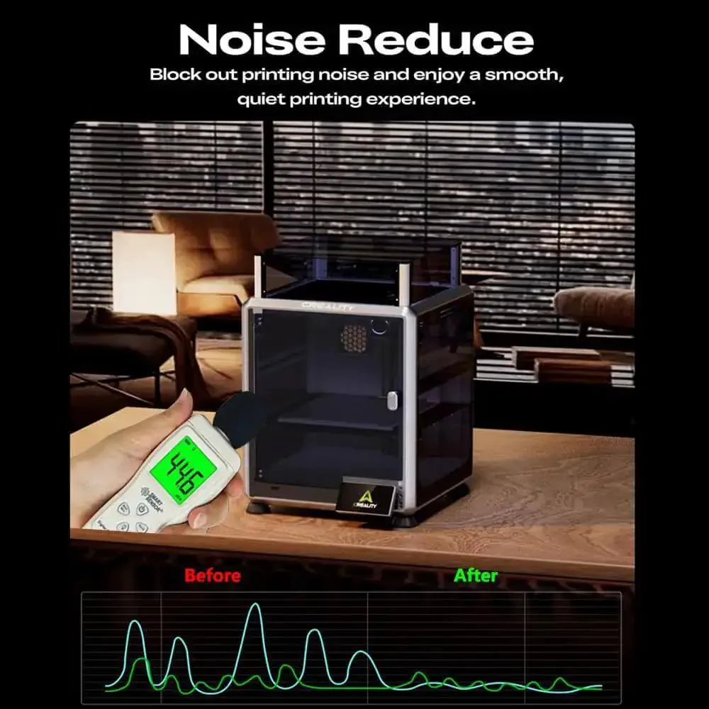 K2 SE Transparent PC Enclosure With Dustproof Tent And Noise Reduction For K2 SE And K1 SE 3D Printers Keeps Temperature Steady Prevents Warping Improves First Layer Adhesion Texture And Print Quality - Image 6