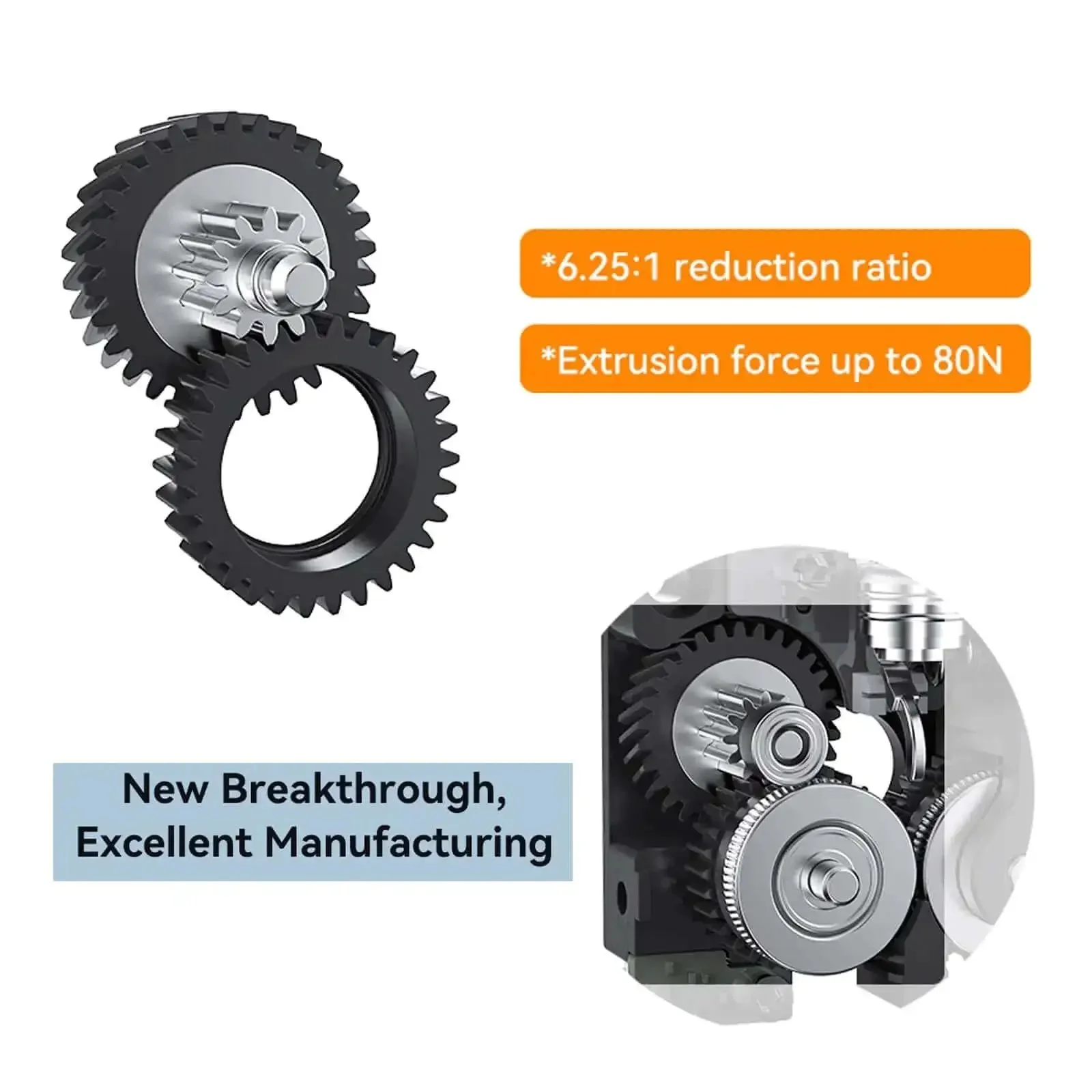 K2 Series Extruder And Nozzle Upgrade Kit For K2 Pro And K2 Plus 3D Printers With 0.4mm Quick Swap Nozzle, Wrench, Silicone Socks, And Dual Gears Extrusion Kit For Smoother, Faster Prints - Image 7