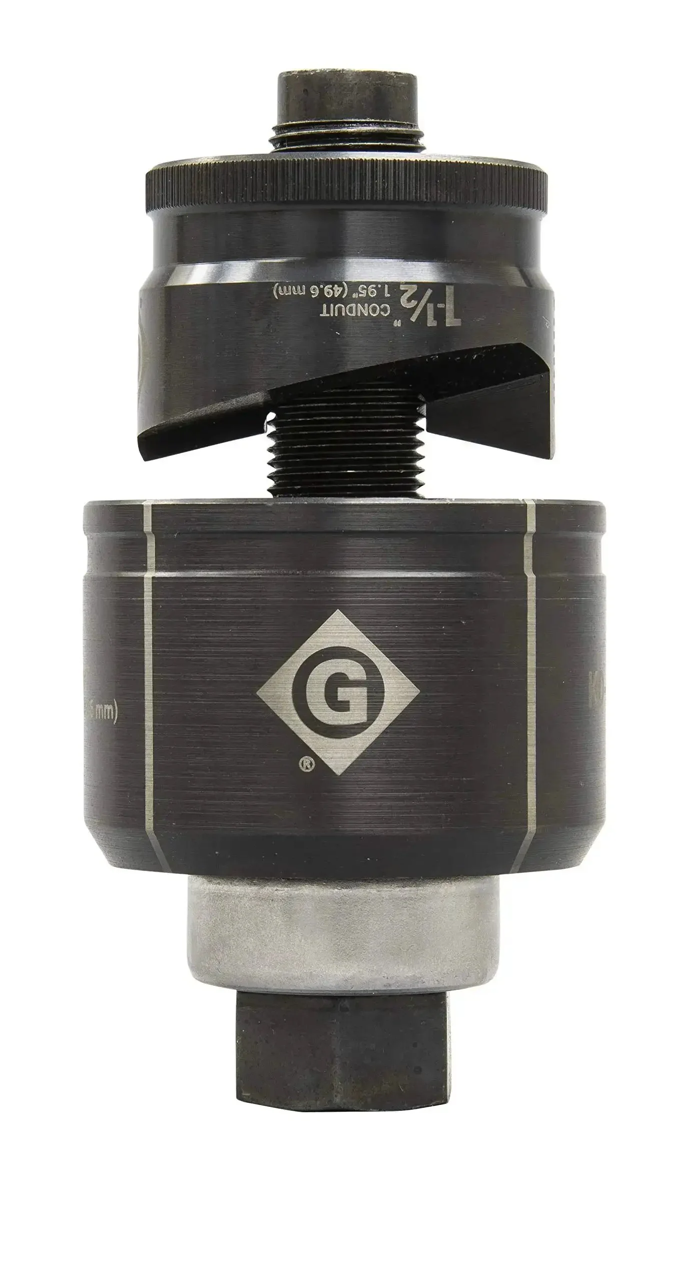K2BB 1-1/2 Inch Slug-Buster Manual Knockout Set Replaces 7211BB 1-1/2 Inch Conduit With Knurled Punch For Quick Slug Removal Laser Markings Alignment Guides Slug Splitting Punch Use With KRW-1 Ratchet Wrench