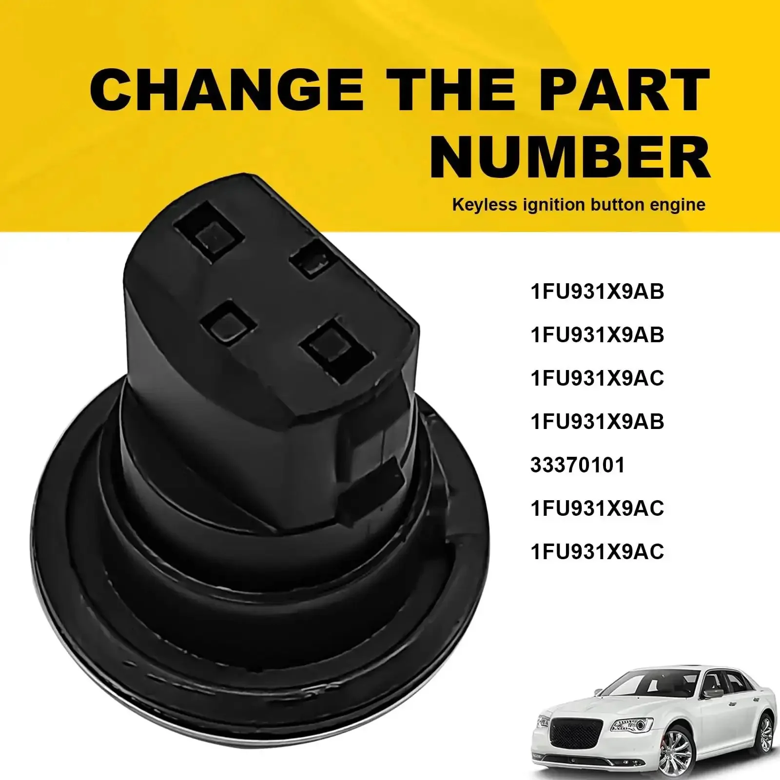 Keyless Start Ignition Push Button Switch For Chrysler Jeep Commander Grand Cherokee Dodge Challenger Durango Charger Town And Country Grand Caravan Replacement 1FU931X9AC 33370101 Direct Fit Easy Install - Image 3