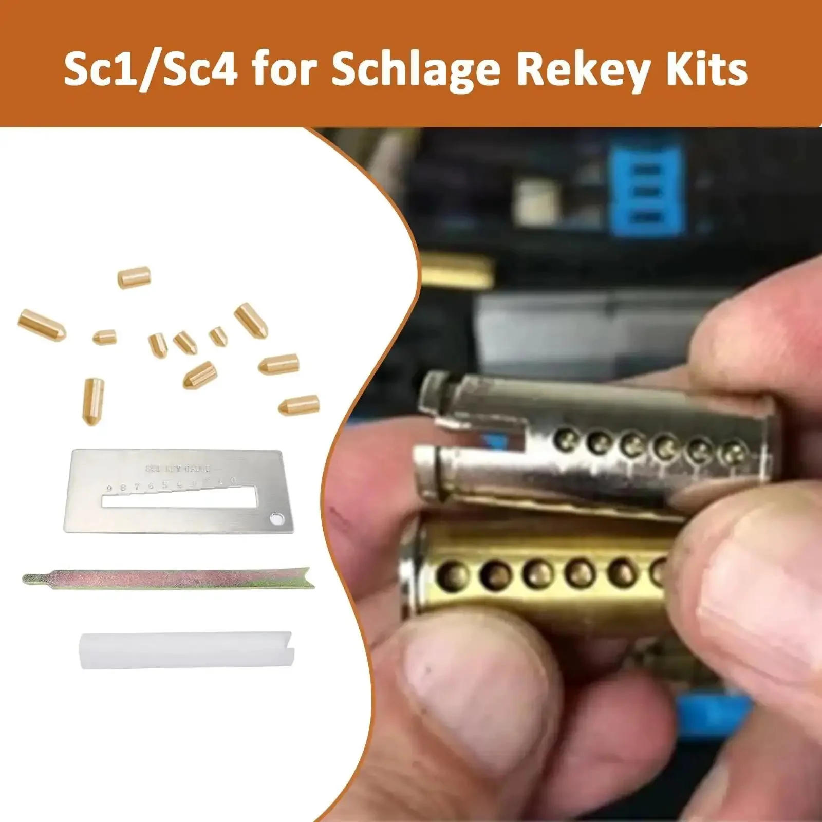 Keyway Rekey Kit For SC1 And SC4 Locks For DIYers And Home Security Upgrades With 50 Bottom Pins Each For Zero Through Nine Great For Standard Door Locks And Quick Security Upgrades - Image 3