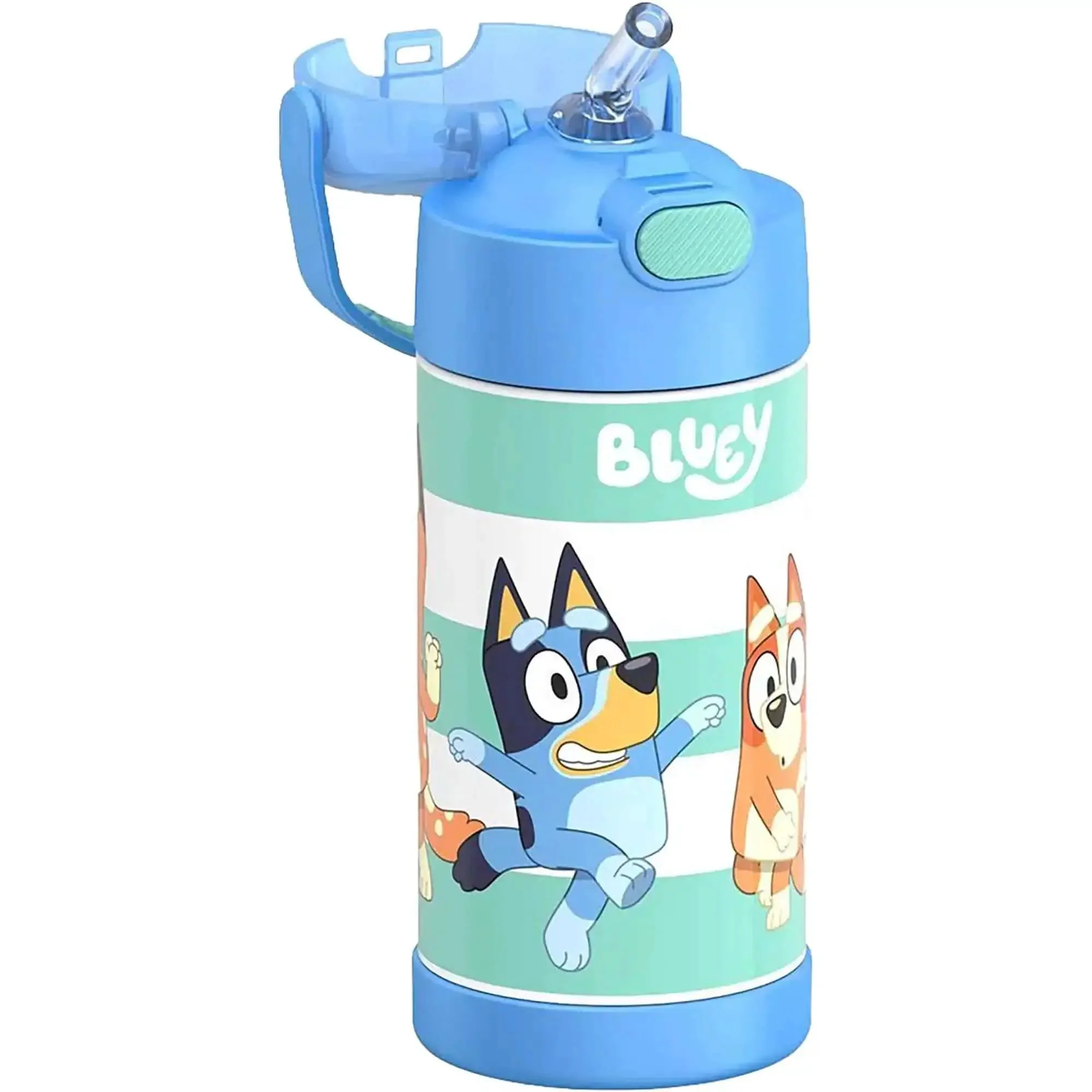 Kid Friendly Water Bottle With Straw, 12 Ounce Stainless Steel Vacuum Insulated Bottle Keeps Drinks Cold Up To 12 Hours, Lightweight, Easy Grip Lid, Reusable Metal Hydration Bottle In Blue - Image 3
