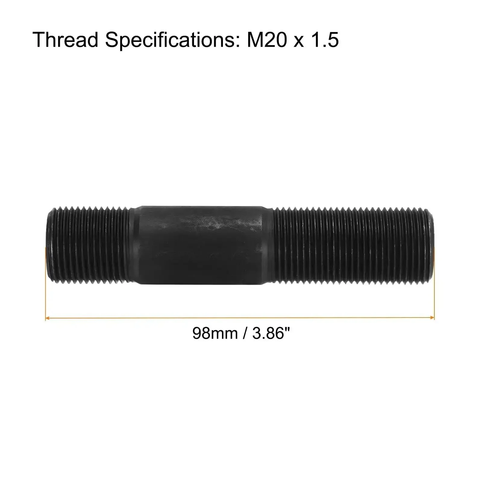 Knockout Punch Draw Stud M20 By 1.5 Thread Replacement For Hydraulic Drivers 98mm Long Pro Grade Heavy Duty Chromium Steel Heat Treated Hole Making Kit Includes 1 Piece For Shop Use - Image 5