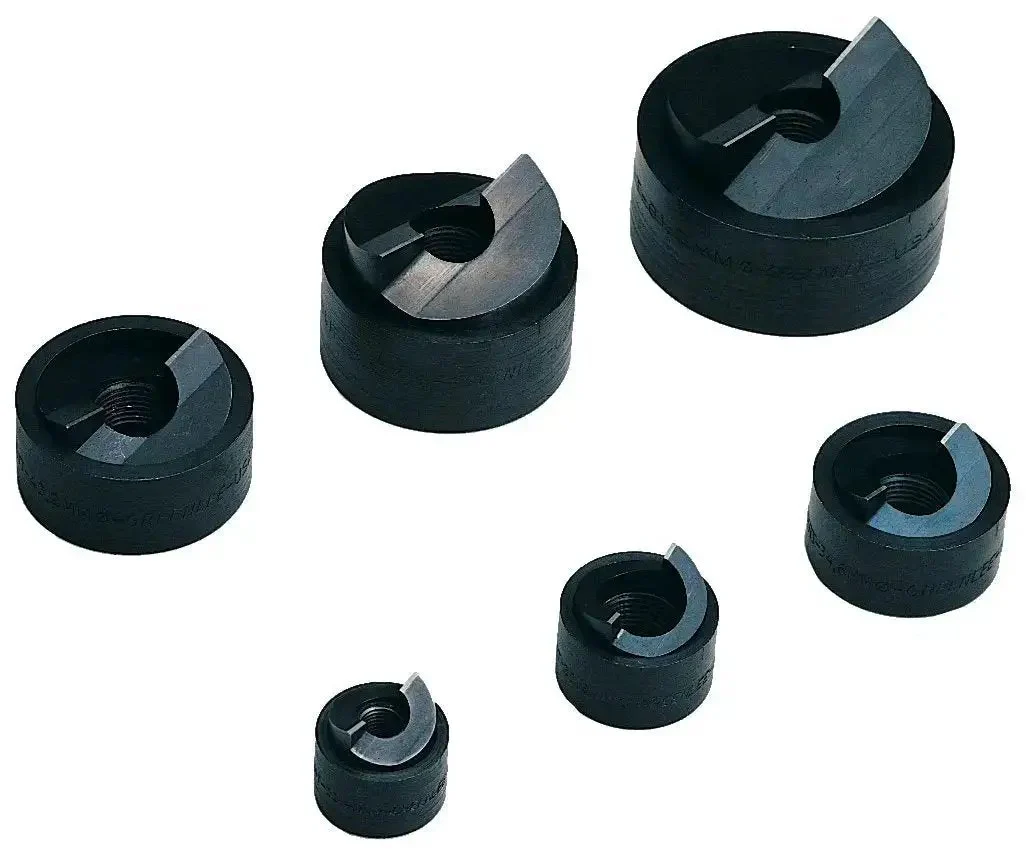 Knockout Punch Driver Kit Pro Grade Heavy Duty With Sizes 9, 11, 13, 16, 21 And 30.5 mm, Works With Battery, Hydraulic, Ratchet Or Manual Drivers, Slug Splitter For Easy Cleanup, Punches Mild Steel Up To 10 Gauge