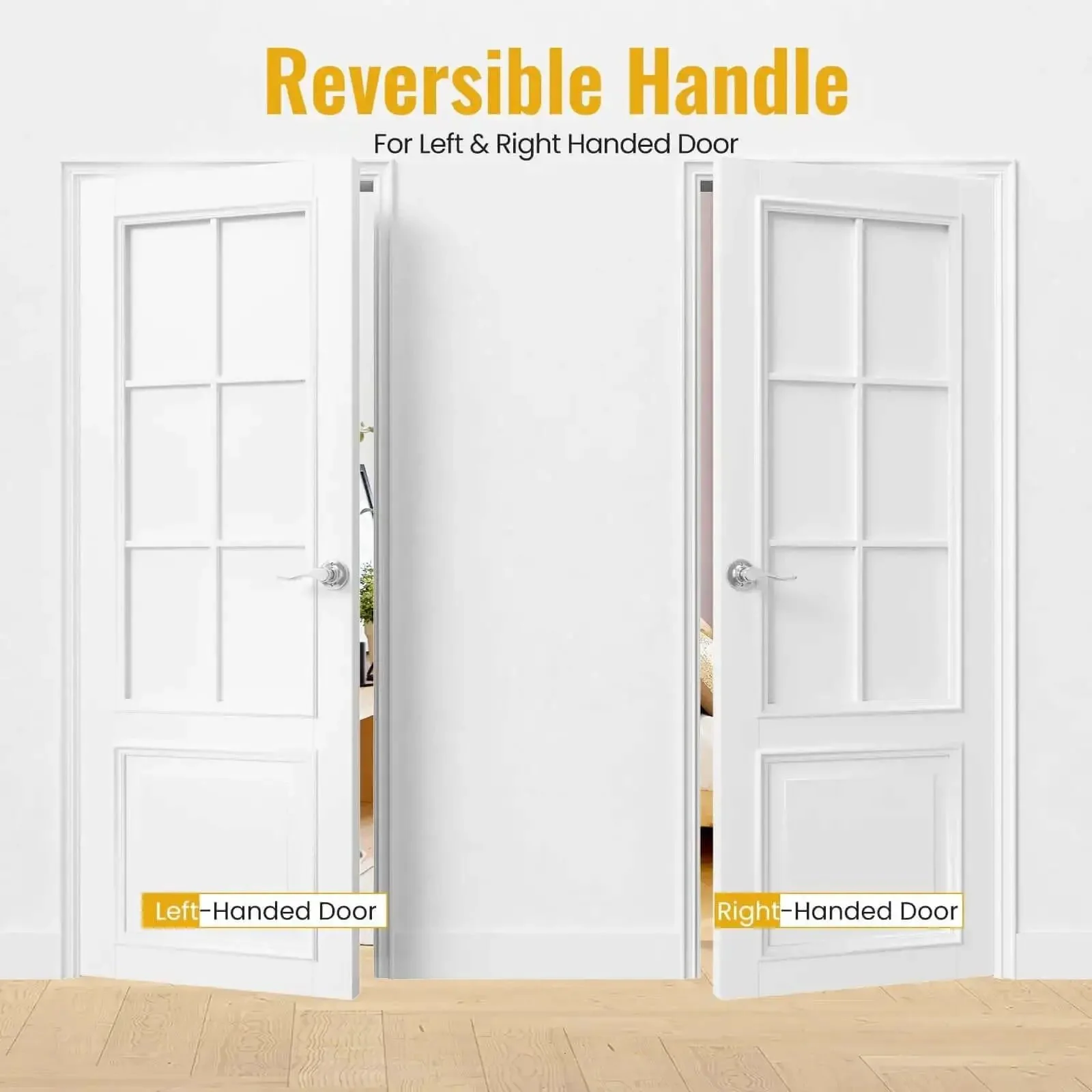 Knurled Brushed Gold Dummy Door Lever For Interior Doors Anti Slip Pull Only No Turn Heavy Duty Reversible Modern Hardware For Closet And Hallway Easy Install With Screws And Wrench - Image 7