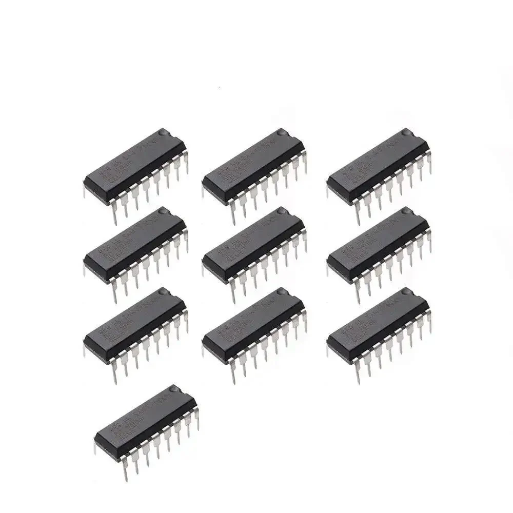 L293D 16 Pin IC Stepper Motor Driver Controller Pack 10 Pieces High Voltage High Current H Bridge 600mA Per Channel 1.2A Peak Over Temperature Protection Low Noise Logic Inputs