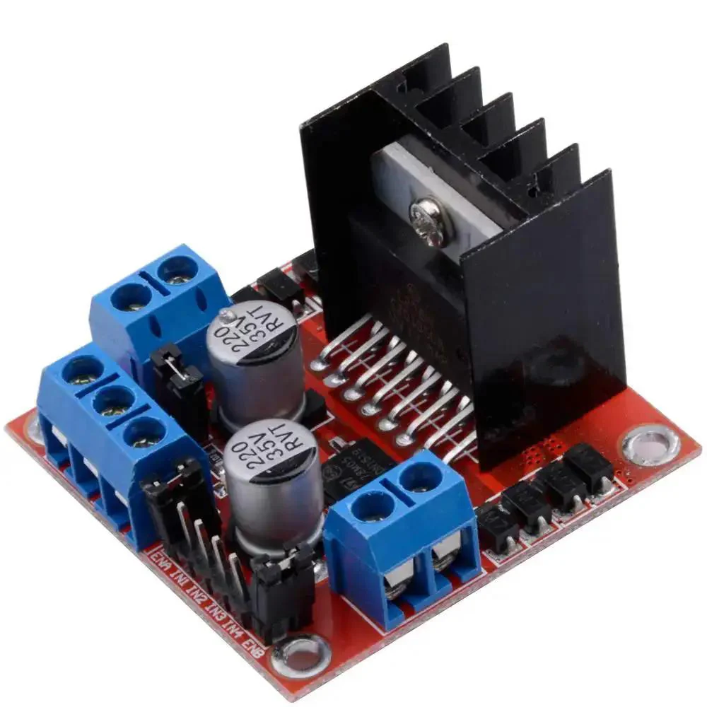 L298N Motor Drive Controller Board Module Dual H Bridge For Arduino Projects Plug And Play DIY Friendly Powers Two DC Motors Or One Two Phase Stepper Motor Or One Four Phase Stepper Motor With Stable Logic Supply And Easy High Performance Control