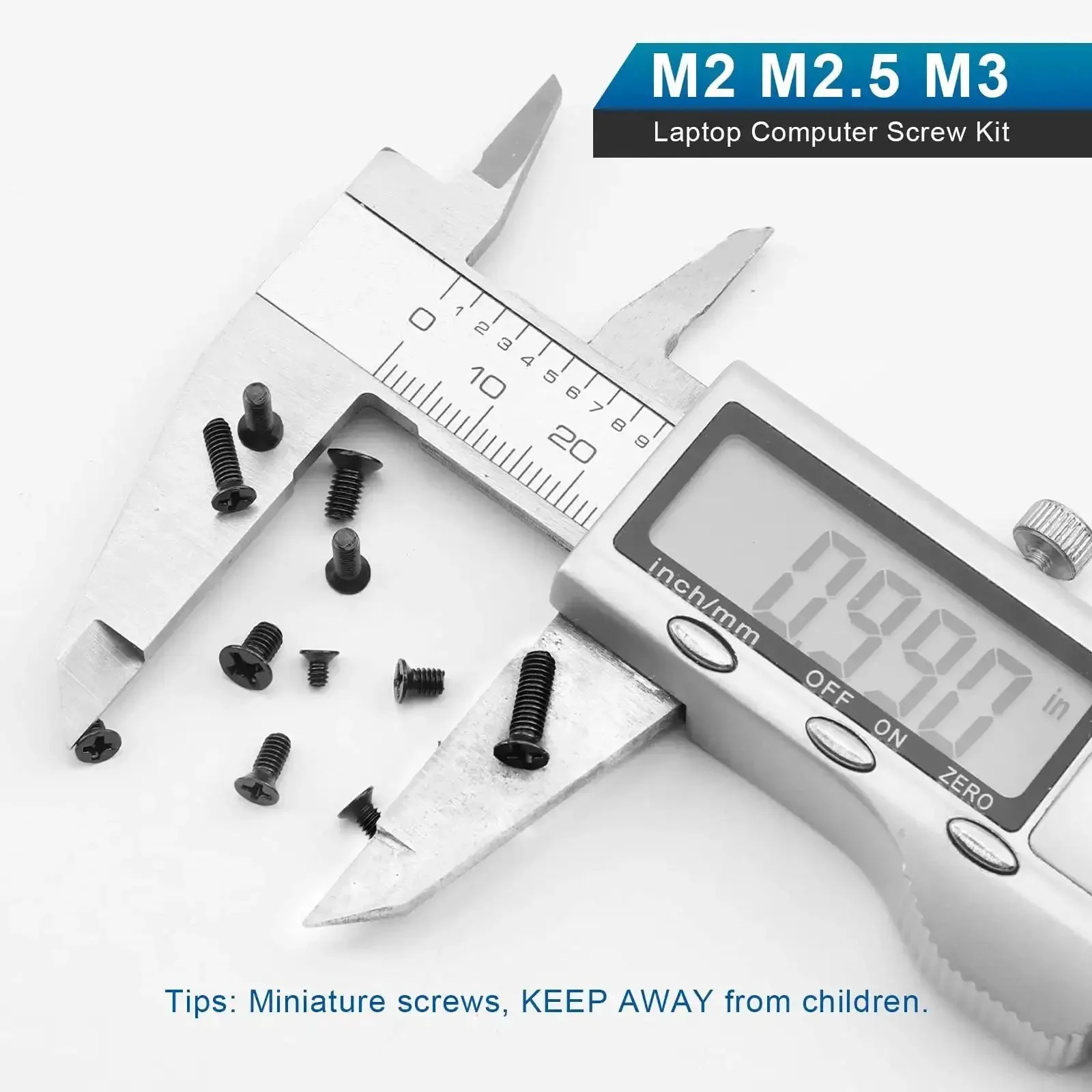 Laptop Screw Kit 450 Pcs M2 M2.5 M3 Countersunk Flat Head Phillips Mini Heavy Duty Screws Set for Laptop Repair Replacement Parts Electronics Tools Includes 15 Screw Types For DIY Maintenance Durable Carbon Steel Construction - Image 5