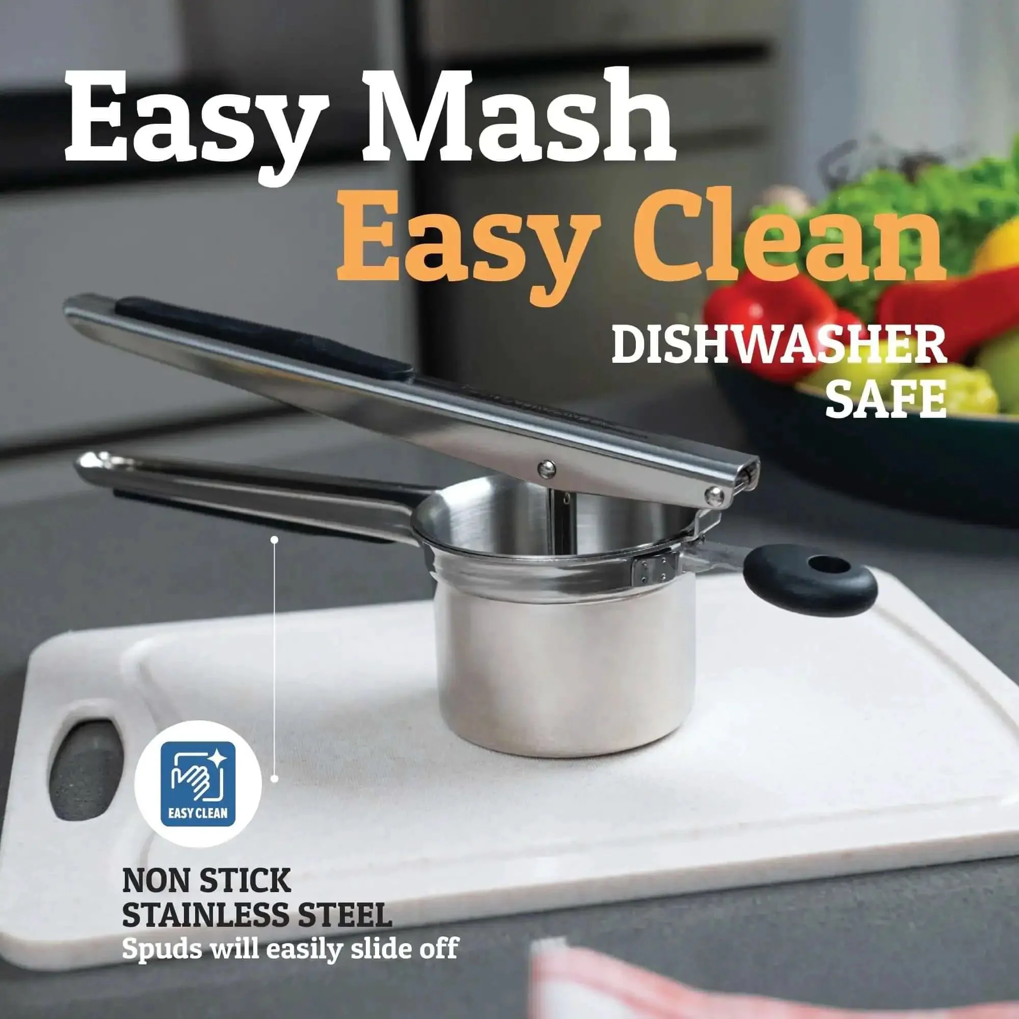 Large 15oz Potato Ricer And Stainless Steel Masher For Smooth Fluffy Mash Potatoes Quick Press No Fuss Mash Kitchen Gadget For Perfect Potatoes Every Time - Image 7