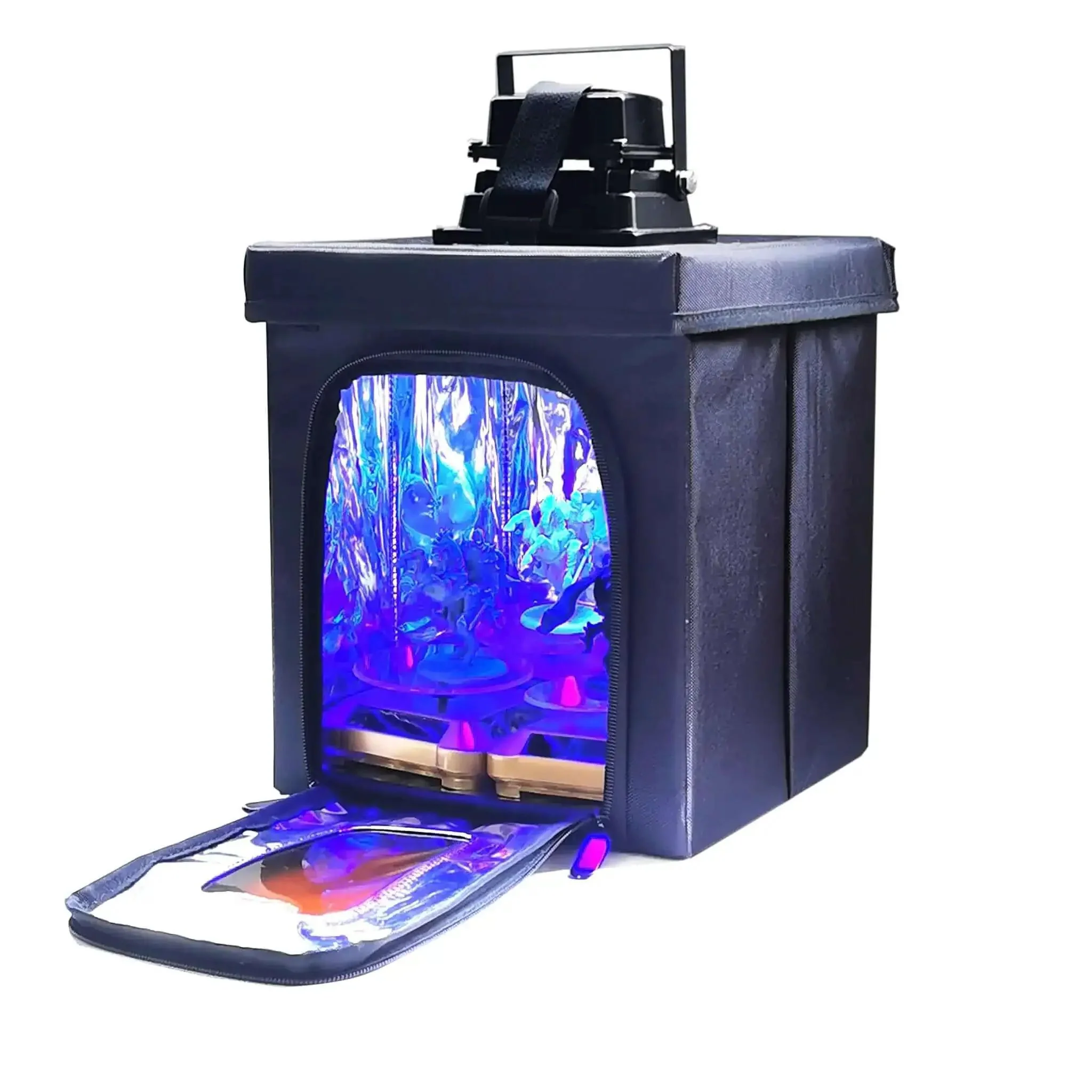Large 3D Printer Resin Curing Station With UV Light And Solar Turntable Easy Assembly 8.27 By 8.67 By 10.24 Inch Enclosure 405nm UV Resin Compatible For SLA DLP And LCD Printers Quick Solidify Models