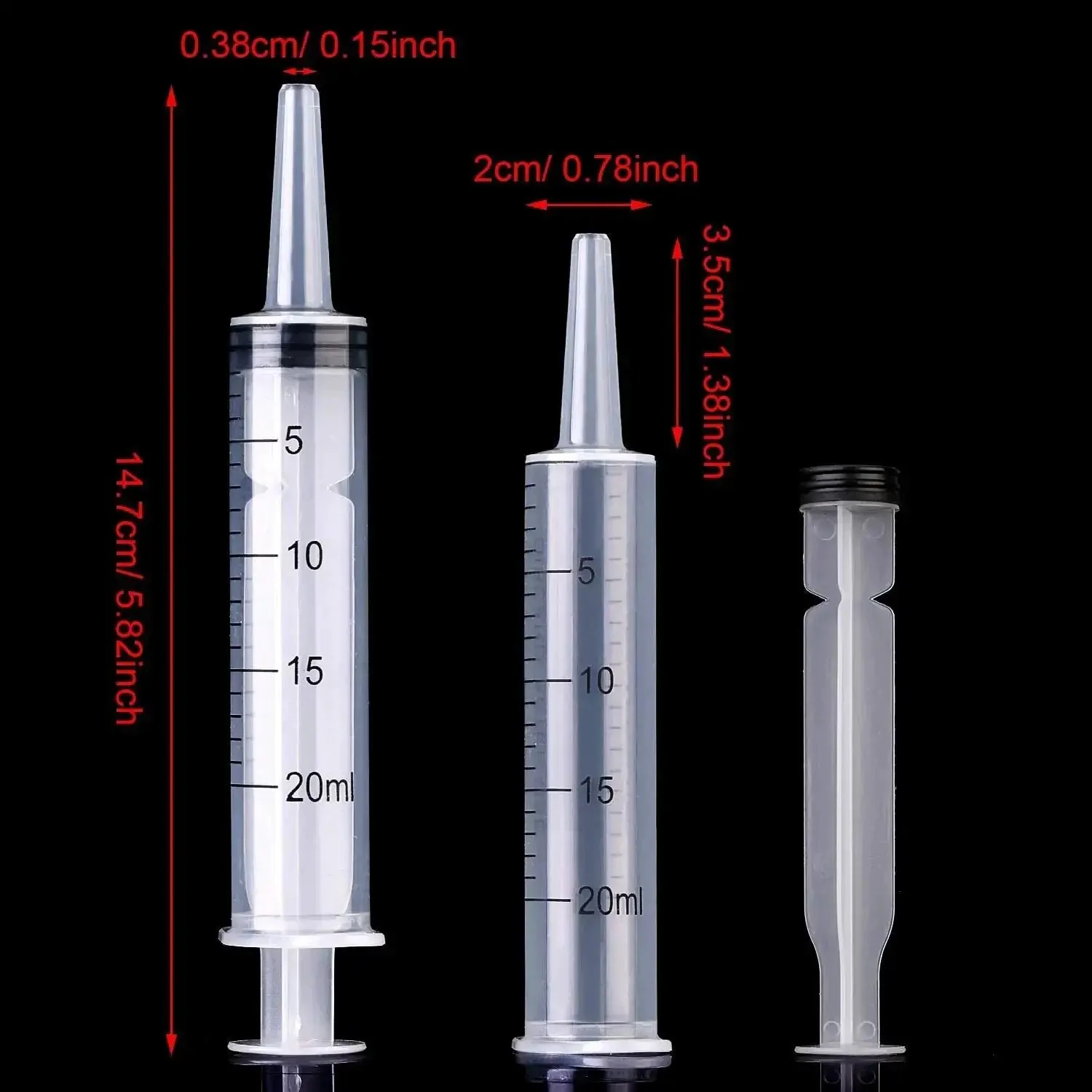 Large Plastic Syringe 4 Pack For Measuring And Dispensing Fluids Sterile Wrapped 20 Ml Syringe Set For Essential Oils Inks Perfume Lubricants And More The Go To Tool For DIY Projects And Lab Use - Image 6