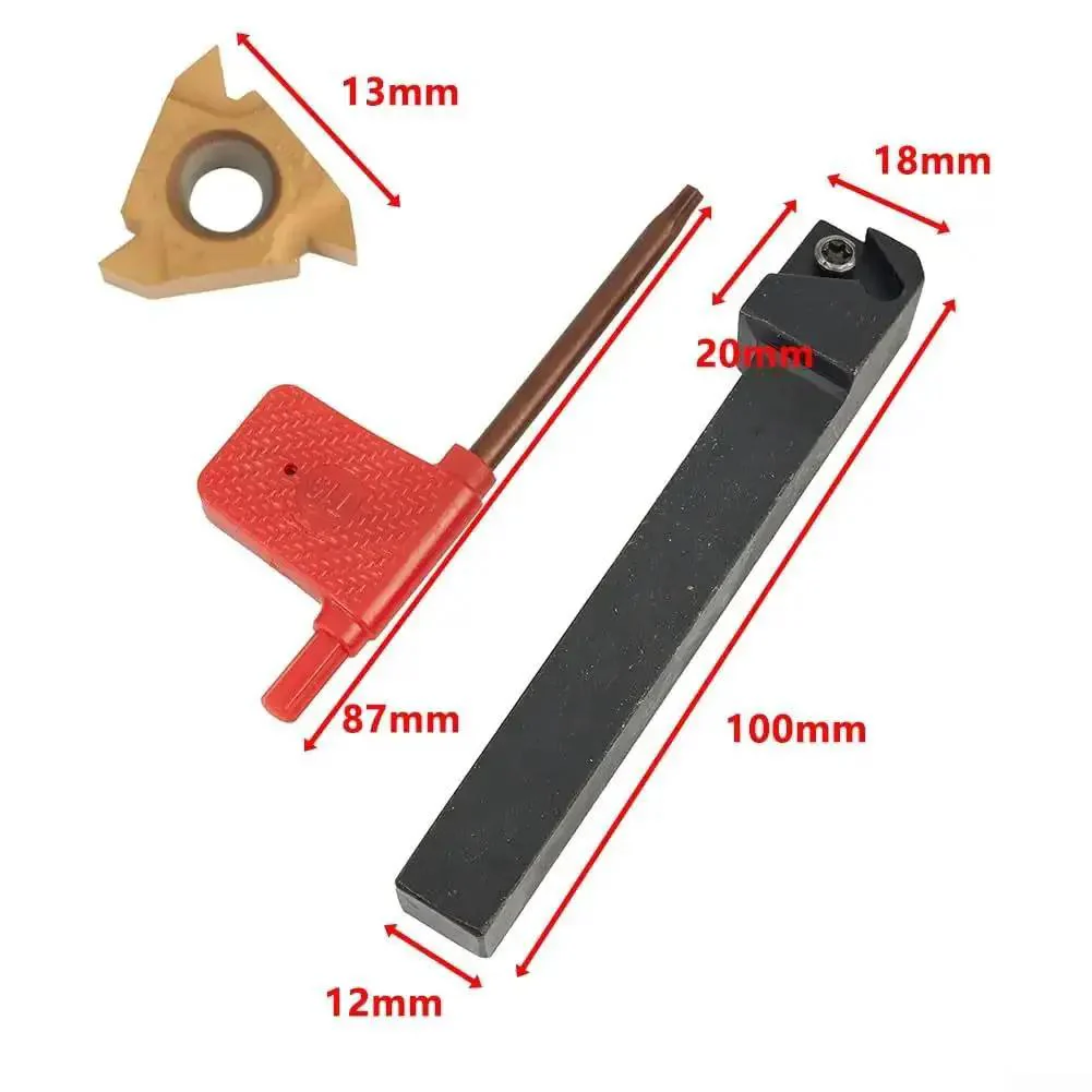 Lathe And CNC Threading Tool Set With 12Mm Holder And 16ER AG60 Inserts, 10Pcs Threading Inserts Kit For Precision Turning And Thread Cutting, Semi Finishing To Finishing, Pro Grade Durable Steel Construction - Image 7