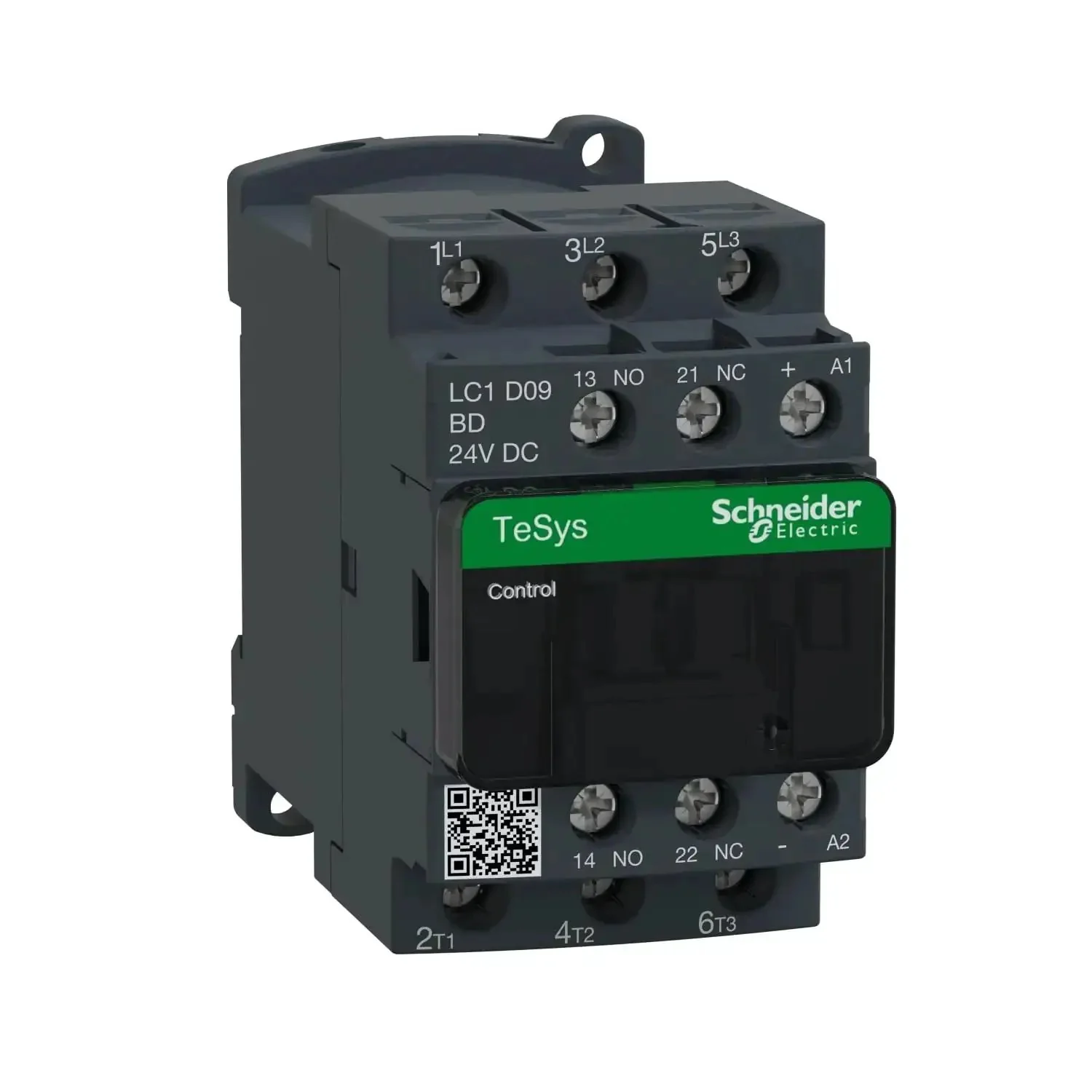 LC1D09BD 24VDC Contactor Beefy 4KW 9A AC-3 3-Phase Relay With 1 Normally Open And 1 Normally Closed Auxiliary Contacts 24V Coil Rugged Industrial Grade Panel Ready Plug-And-Play