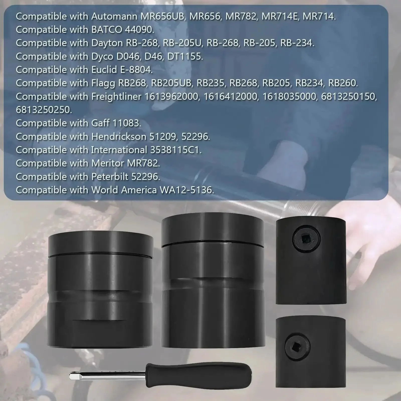 Leaf Spring Pin And Bushing Adapter Service Kit For 15000 Pin And Bushing Starter Kit Pro Grade Built For Heavy Duty Truck And Equipment Fits Automann MR656UB MR656 MR782 MR714E MR714 - Image 6