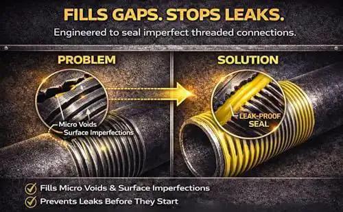 Leak Proof High Viscosity Pipe Dope That Seals Threads For All Piping Types With Low Odor Easy Bottle Brush Cap Yellow For Natural Gas Lines And Potable Water Systems Like A Pro - Image 6