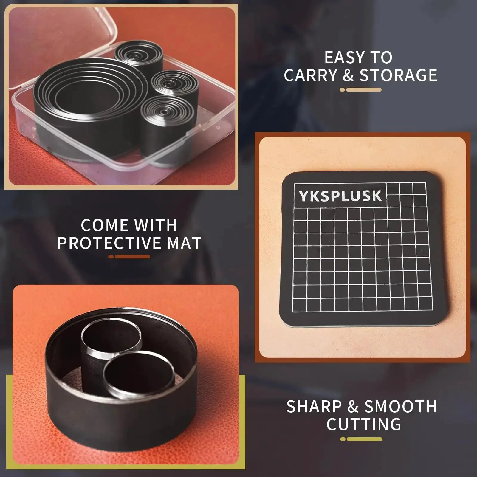 Leather Circle Cutter Set 31 Piece Circle Punch Kit With 1mm To 55mm Holes, Pro Grade High Carbon Steel Punches For DIY Leather Crafting, Durable Round Dies For Precise Cutouts And Easy Punch Work - Image 6