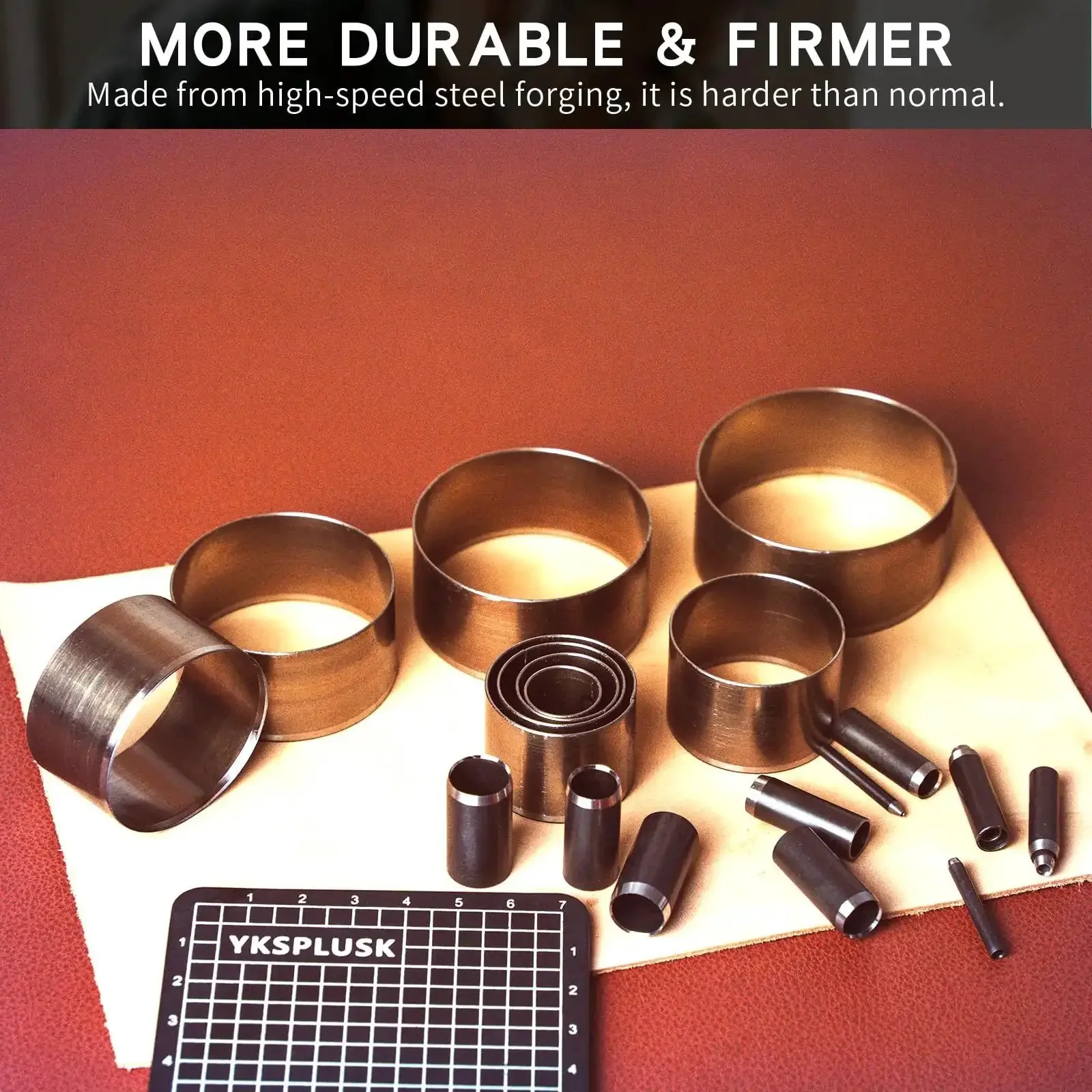Leather Circle Cutter Set 31 Piece Circle Punch Kit With 1mm To 55mm Holes, Pro Grade High Carbon Steel Punches For DIY Leather Crafting, Durable Round Dies For Precise Cutouts And Easy Punch Work - Image 7