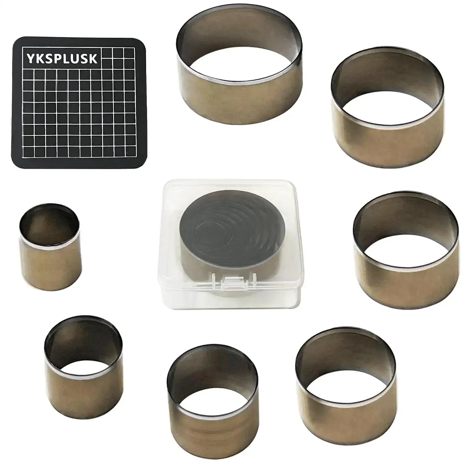 Leather Circle Cutter Set, 7 Piece Circle Punch Tool Kit 20mm To 50mm, High Carbon Steel Round Cutting Dies For DIY Leathercrafts, Durable No Fuss Pro Grade, Easy To Use, Precise Holes For Craft Projects