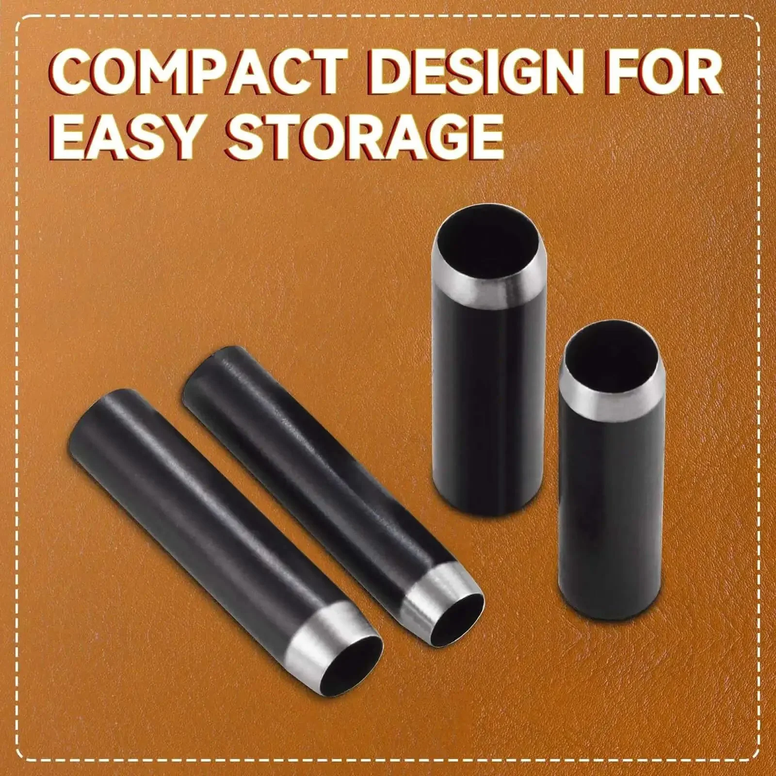 Leather Circle Cutter Set With 10 Round Punch Tools And High Carbon Steel Dies For Precise DIY Leathercraft Cuts 2mm To 10mm Size Range 40mm Height Pro Grade Durable Leatherworking Kit - Image 7