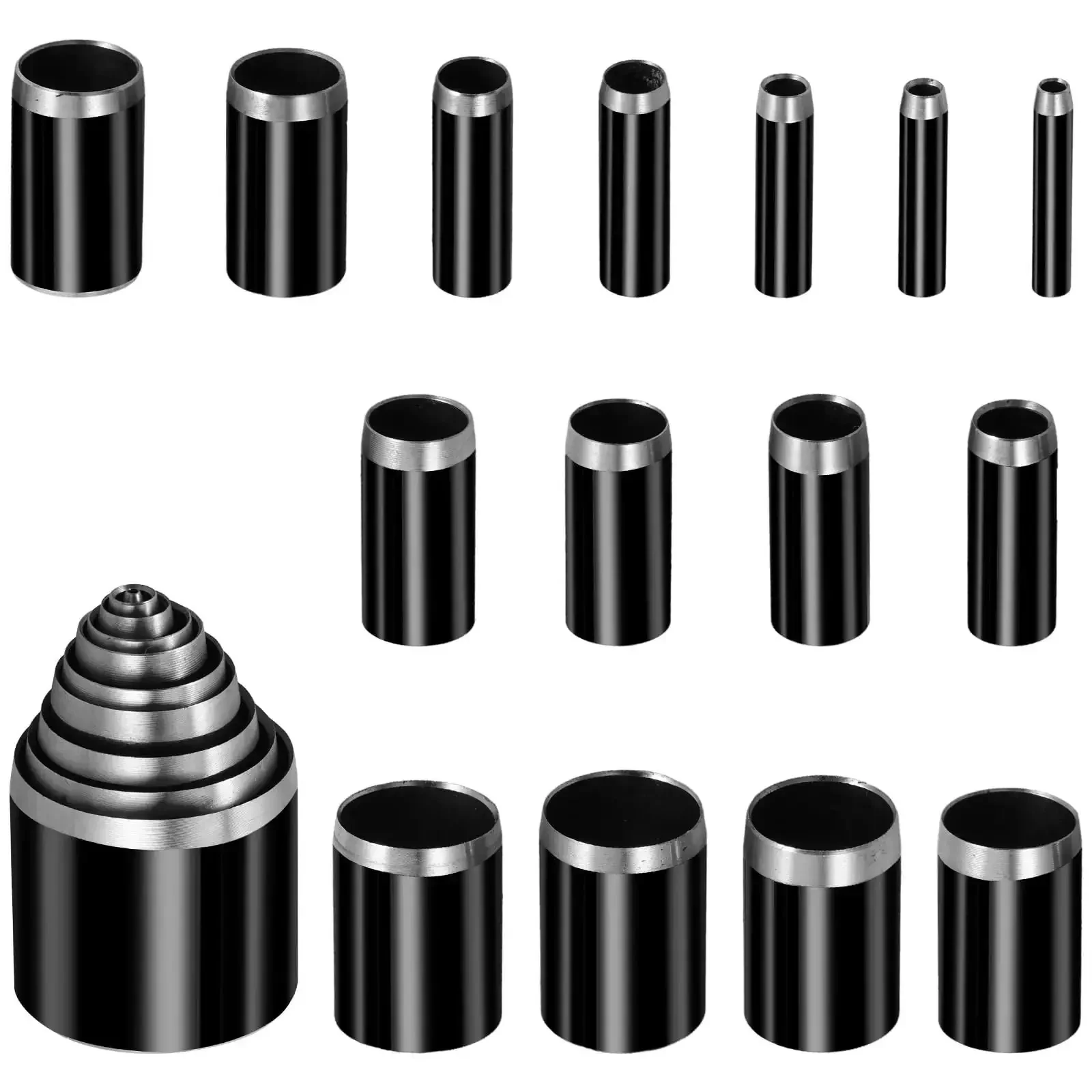 Leather Circle Cutter Tool Set With 25 Pcs Hole Punch Die Carbon Steel Punching Kit For Handmade Diy Craft Multifunctional Punch Tool For Leatherworking And Craft Projects - Image 4