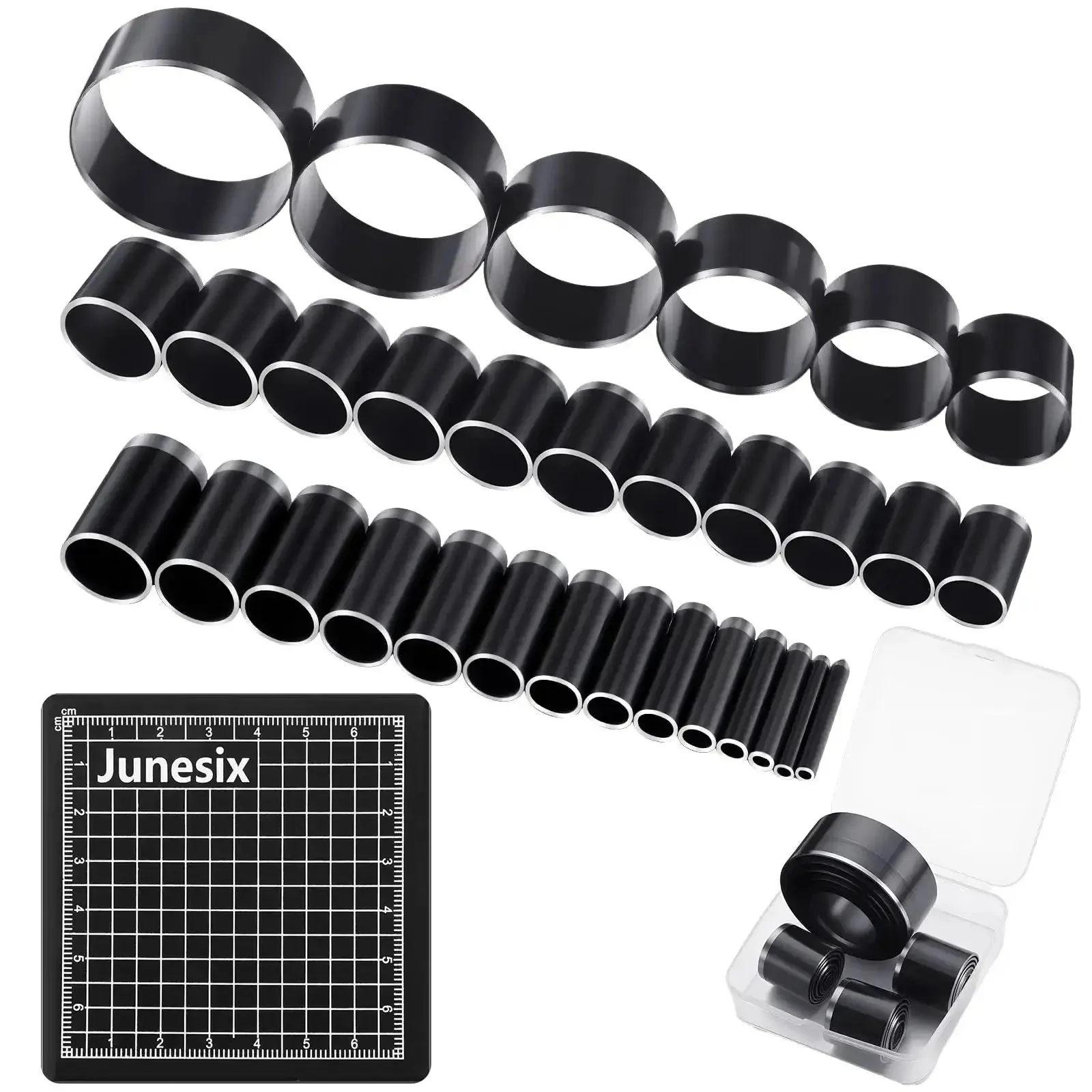 Leather Circle Cutter Tool Set With 31 Circle Punch Dies For DIYers And Leather Pros Includes 1 To 25mm And 30 35 40 45 50 55mm Great For Vinyl Fabric And Craft Projects