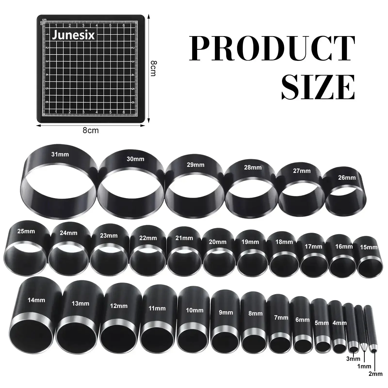 Leather Circle Cutter Tool Set With 31 Circle Punch Dies For DIYers And Leather Pros Includes 1 To 25mm And 30 35 40 45 50 55mm Great For Vinyl Fabric And Craft Projects - Image 6