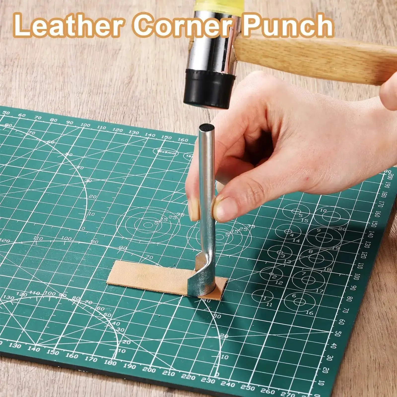 Leather Corner Punch Set In 5 Sizes 10mm 15mm 20mm 30mm 40mm Half Round Arc Shaped Edge Cutter For Belts Purses Bags Wallets And DIY Projects Handy Pro Grade Hand Tool For Clean Precise Punches - Image 3