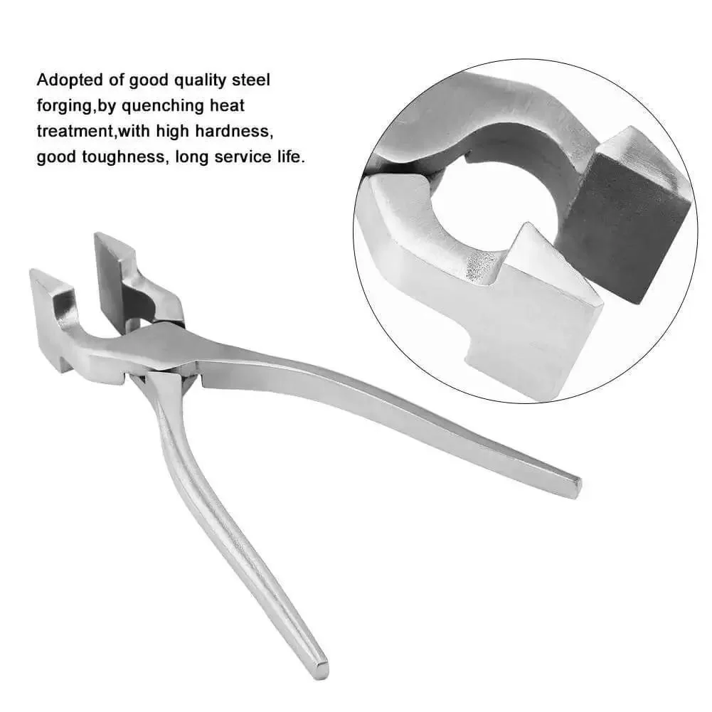 Leather Flat Pliers For Crafting And Strap Crimping, Adjustable Jaw Pliers For Easy Leatherwork, Workhorse Steel Forged Build, Strong Bite Power For Precise Crimping On Bag Straps And Leather Projects - Image 6