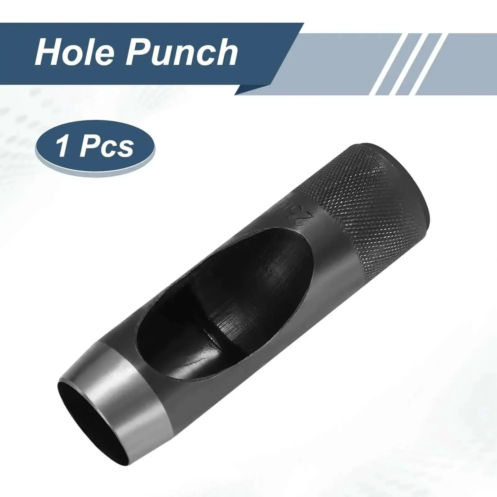 Leather Hole Punch 25mm Hollow Round Puncher Cutter Carbon Steel Pro Grade Tool For Belts Watch Bands Gaskets And DIY Leather Craft Repair Black Finish Durable And Handy Workhorse - Image 6