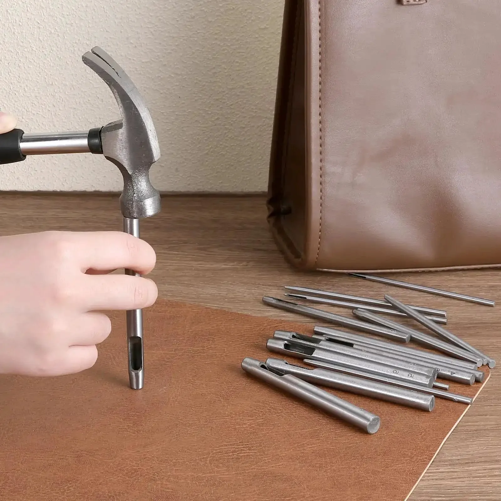 Leather Hole Punch Kit 0.5-7mm 17-Piece Round Hollow Punch Set For Belts, Watch Bands, Bags And More, Durable Leatherworking Tools In Handy Storage Box For Diy Projects And Crafting - Image 7