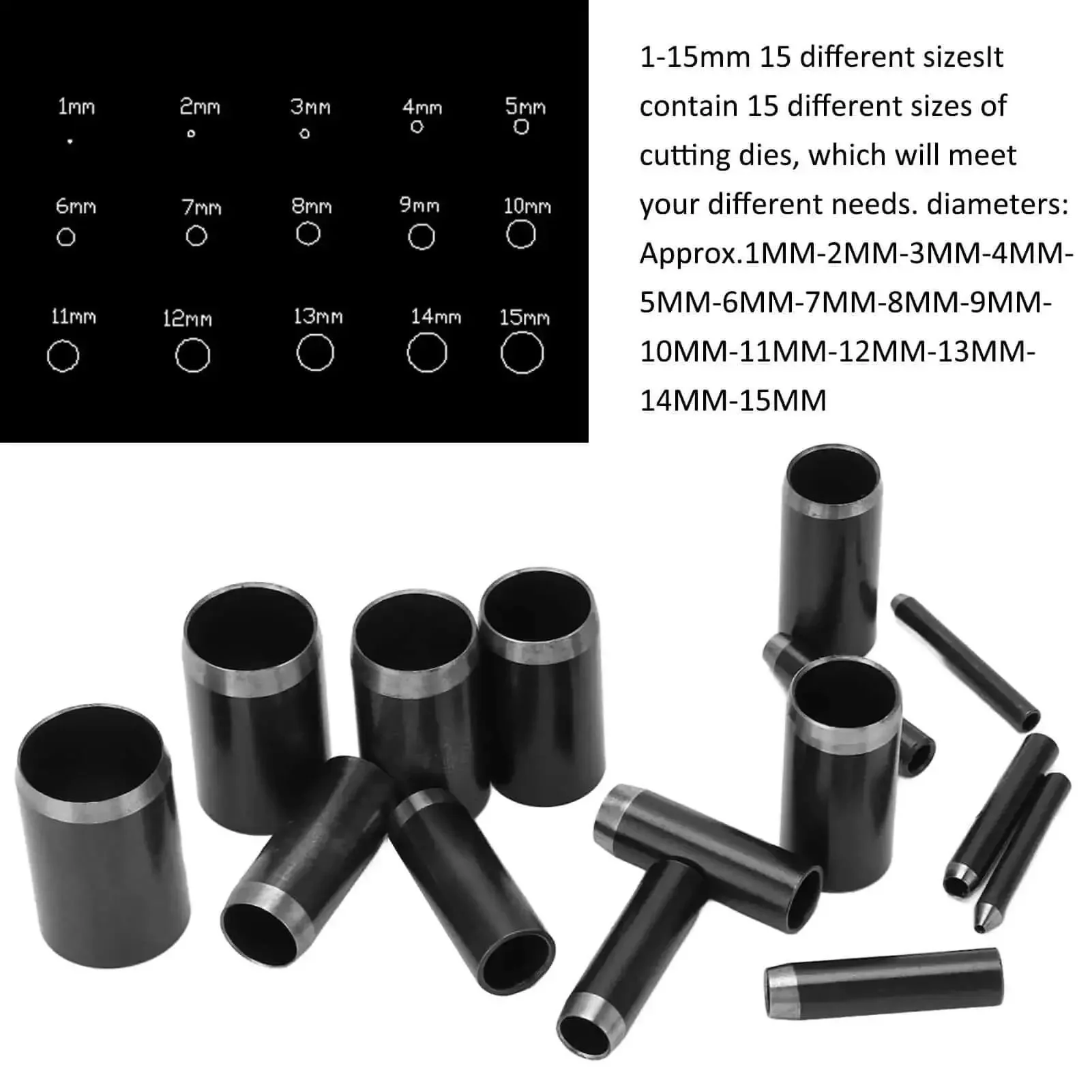 Leather Hole Punch Set With 15 Sizes From 1Mm To 15Mm Round Hollow Punch Die Cutter Kit For Watch Bands Wallets Belts And Canvas Easy To Use Leather Craft Tool For Quick Precise Holes No Fuss Pro Grade - Image 9