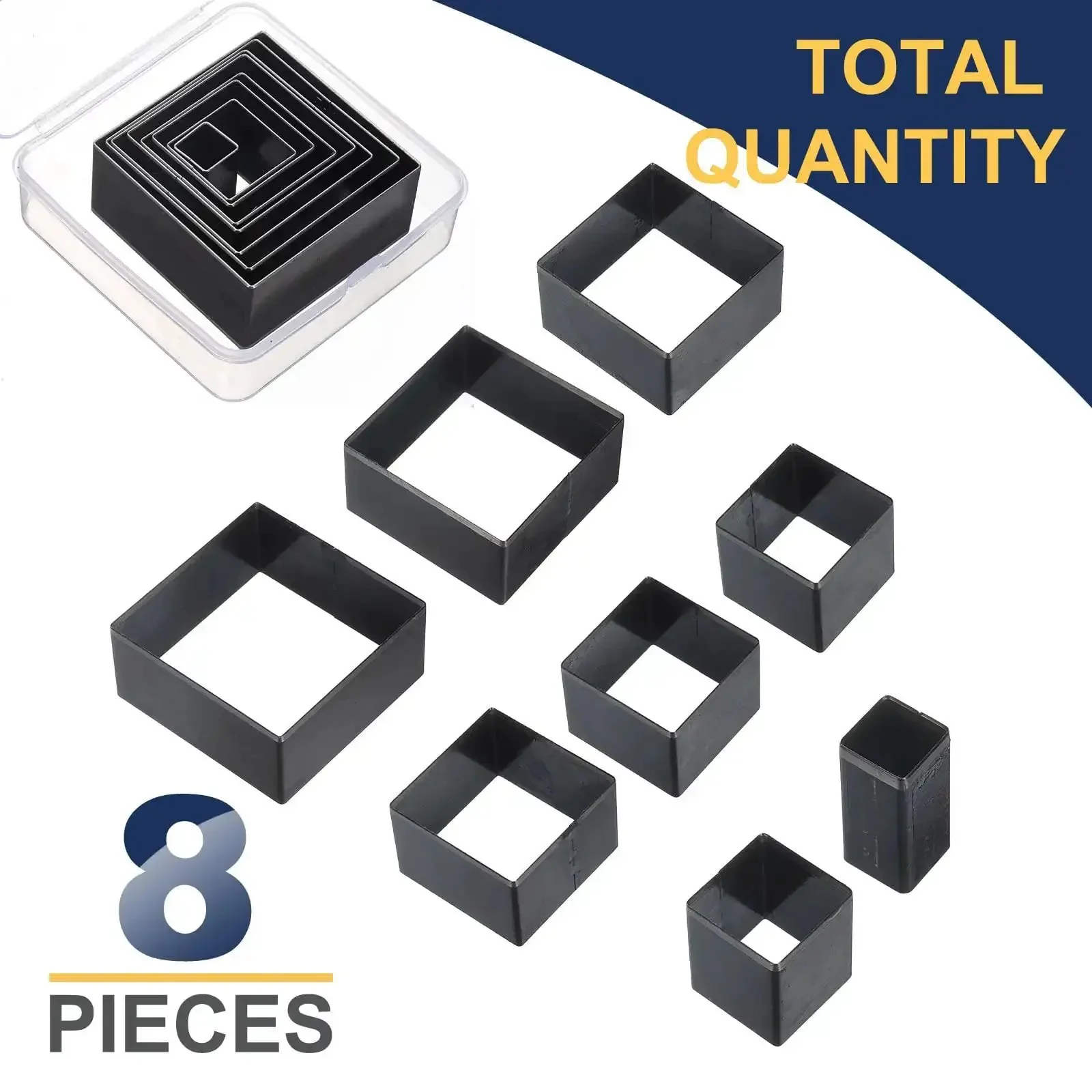 Leather Punch Set Eight Size Square Hollow Cutter Kit Carbon Steel Durable Leather Craft Tool For Belts Straps Canvas And Leatherworking Projects For DIY Enthusiasts And Professional Leatherwork - Image 5