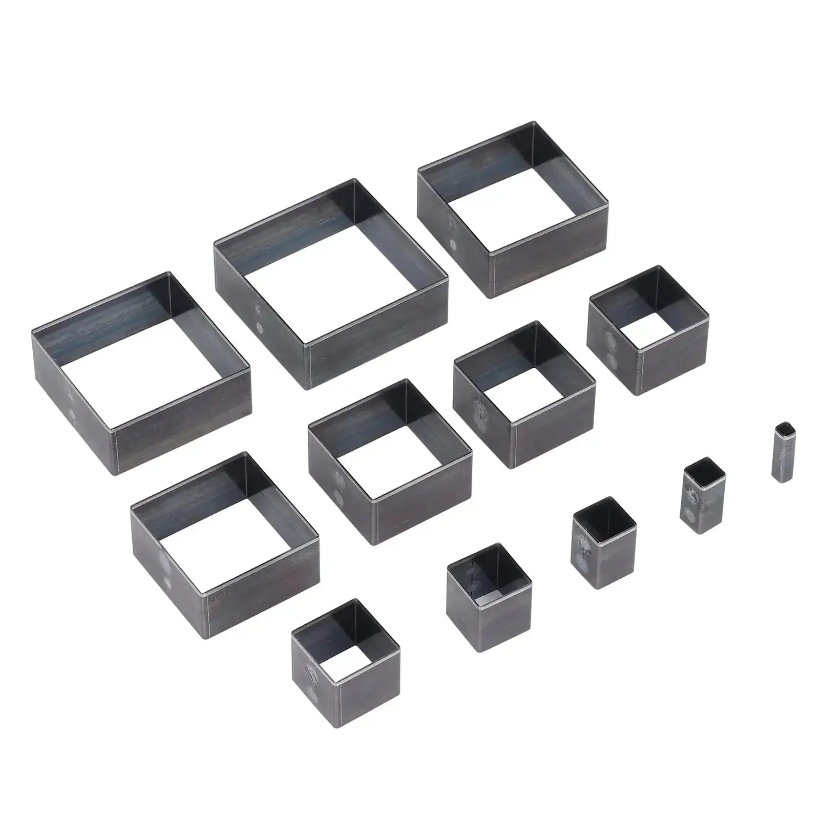 Leather Punch Tool Set With 12 Square Cutting Die Sizes From 5mm To 60mm For DIY Leather Crafting Alloy Steel Manual Hole Punch Kit For Belt Making And Leather Projects