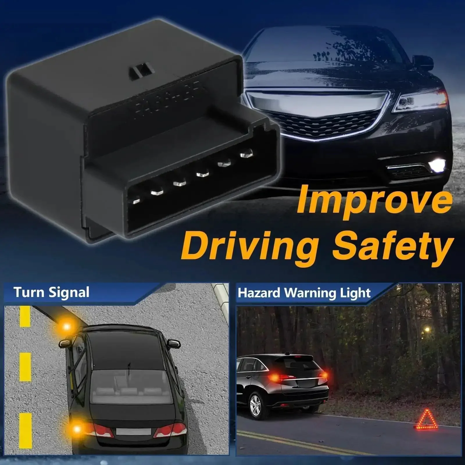 LED Flasher Relay Assembly Compatible With Honda Accord 2003 2007 Ridgeline 2006 2014 Odyssey Hybrid 2005 2007 And Acura MDX 2007 2013 TSX TL 2005 2008 Six Pin Replacement 38300 SDB A03 Turn Signal And Hazard Warning Module - Image 5