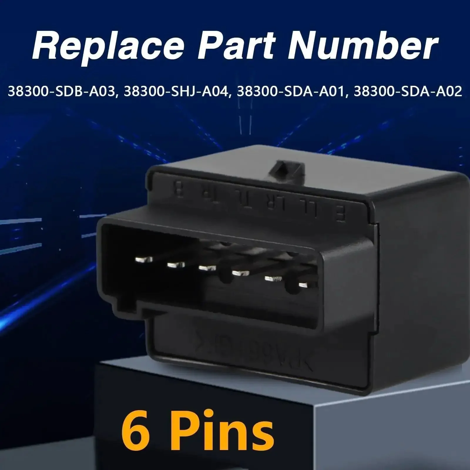 LED Flasher Relay Assembly Compatible With Honda Accord 2003 2007 Ridgeline 2006 2014 Odyssey Hybrid 2005 2007 And Acura MDX 2007 2013 TSX TL 2005 2008 Six Pin Replacement 38300 SDB A03 Turn Signal And Hazard Warning Module - Image 6
