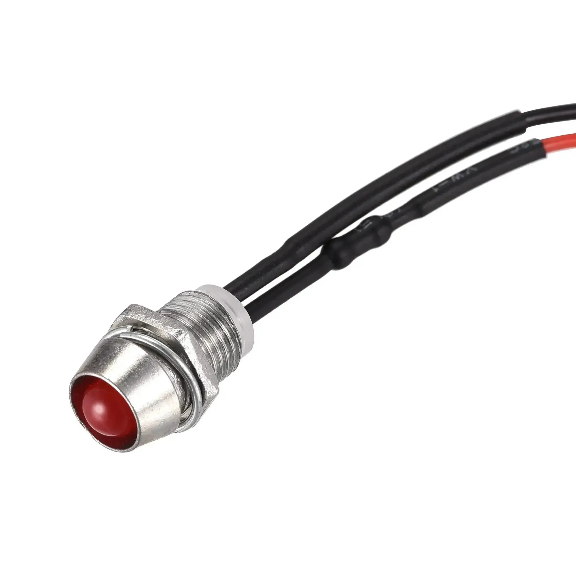 LED Indicator Light 110V AC DC 8mm Panel Mount Red Signal Lamp With Metal Shell Durable Flame Resistant Plastic And Zinc Alloy Construction Energy Saving Built Tough Pack Of 2