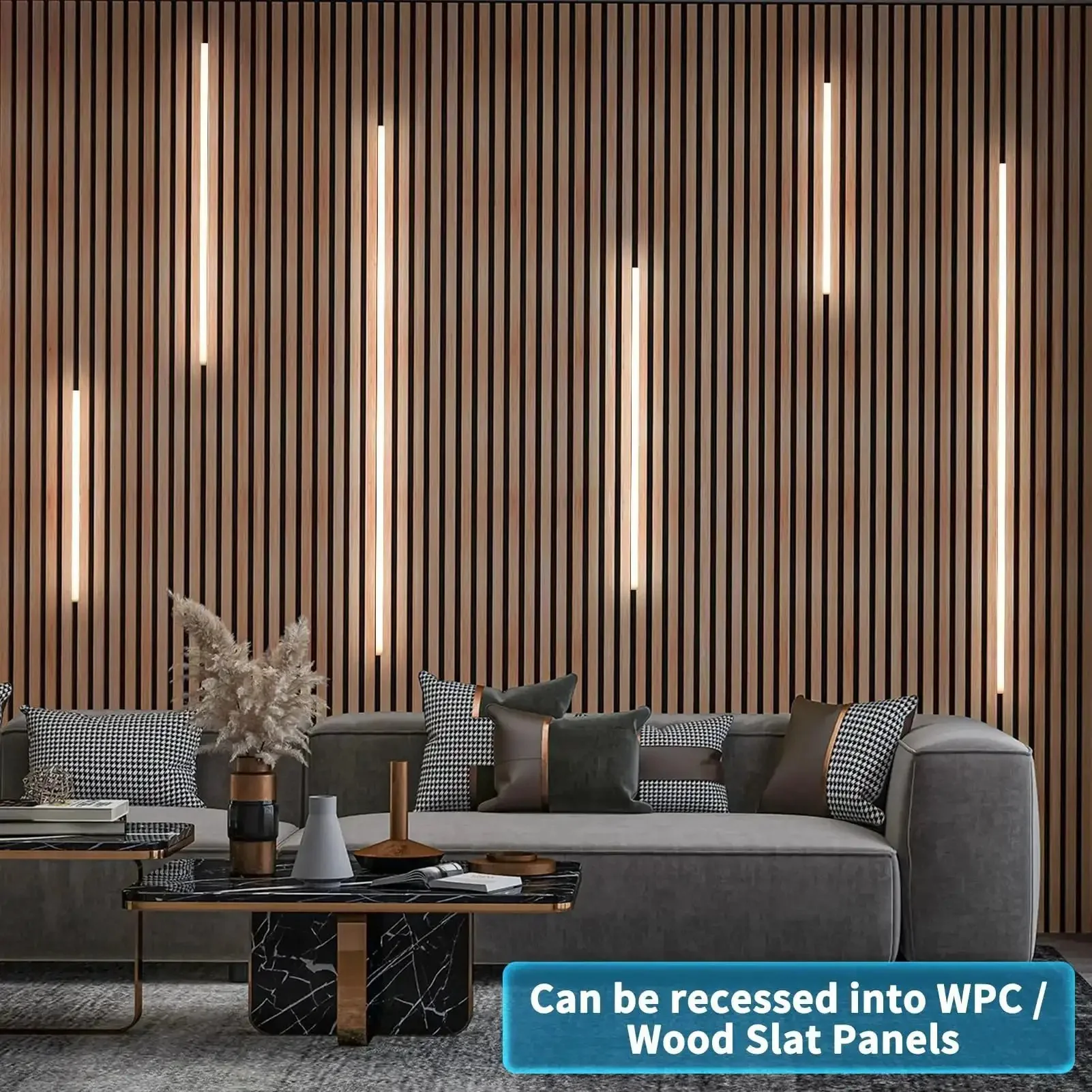 LED Recessed Lighting Kit For Wood Slat Walls And Cabinets Six Self Adhesive Light Bars With Smart Touch Switch 3000K Warm White Includes 16 24 And 40 Inch Length Bars Great For Headboards Stairs And Home Decor - Image 9