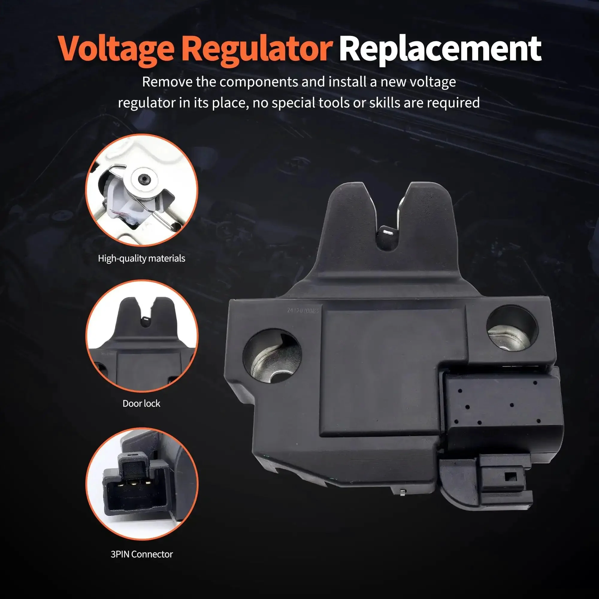 Lexus ES350 Drop-In Rear Trunk Power Actuator Lock Replacement For 2007 2008 2009 2010 2011 2012 Four Door 3.5L V6 OE Spec 64600-33140 6460033140 Direct Fit Plug And Play - Image 5